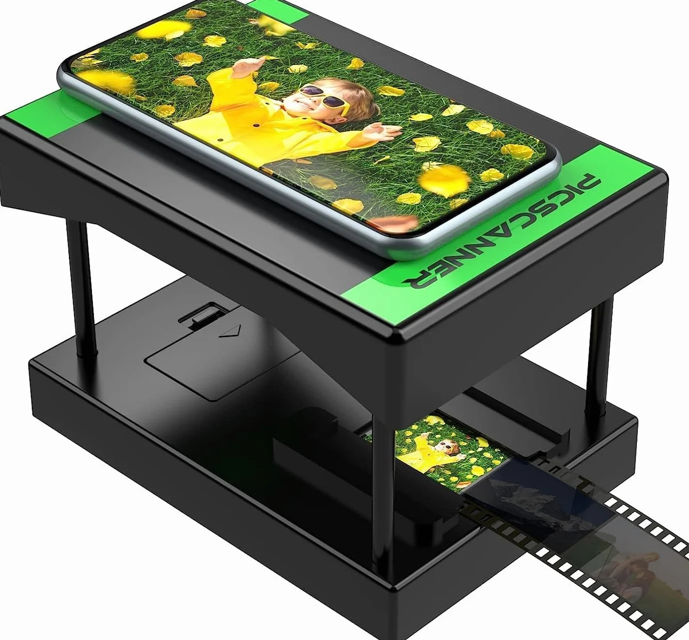 Scanner di film mobile 35 mm digitalizza diapositive negative con smartphone