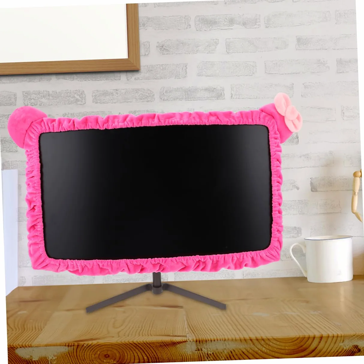 Copertura Flessibile per Monitor PC in Poliestere 2 Pezzi | Rosa, Facile da Pulire, Alta Elasticità, per Computer e Schermo, Confezione Doppia