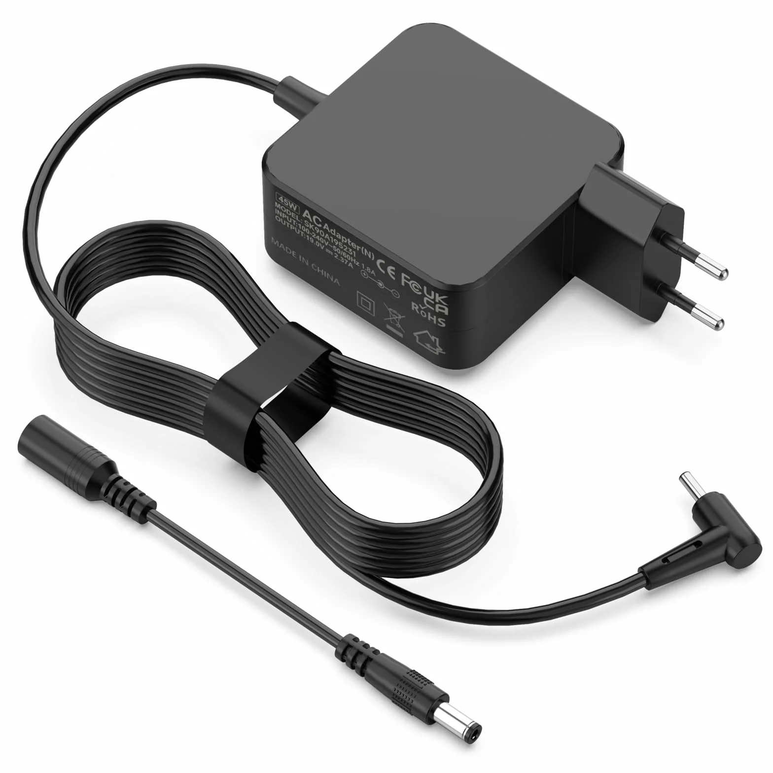 BIUBOTY Caricatore 45W Portatile 19V 2.37A Compatible con Asus Vivobook 14 15 Zenbook UX330 UX330U UX360 UX360C UX305 Q504U Q504UA Q302 Q302L Q302LA Notebook Alimentatore Caricabatteria 4.0 x 1.35mm