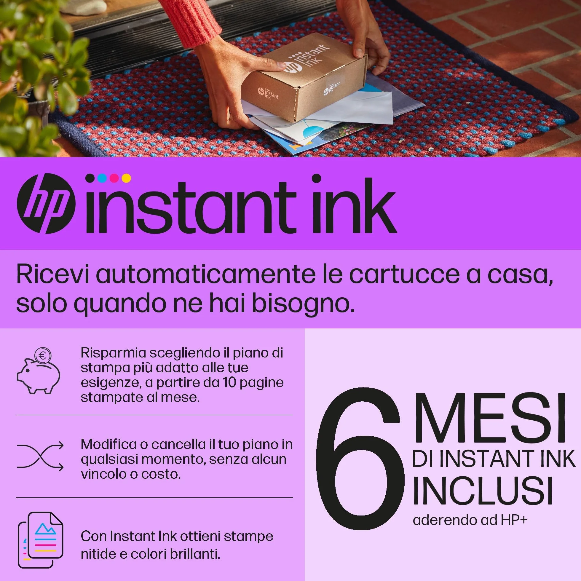 HP DeskJet 2720e 26K67B, Stampante Multifunzione a Getto d'Inchiostro A4 a Colori, Fronte e Retro Manuale, 7,5 ppm, Wi-Fi, 6 Mesi di Inchiostro Instant Ink Inclusi, Bianca