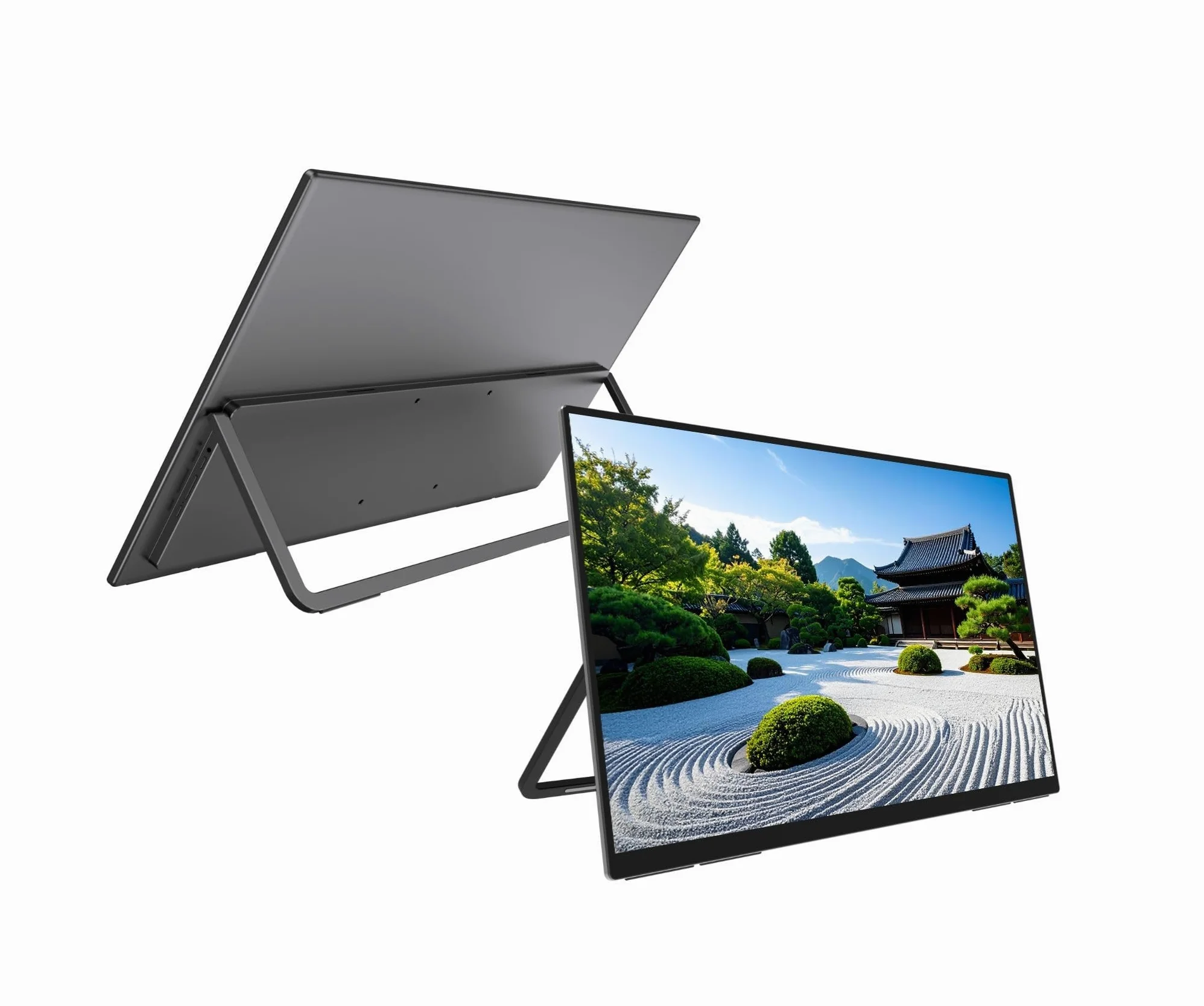 JapanNext Monitor Portatile 23,8" IPS 4K UHD (3840x2160) | HDR | USB-C Power Delivery (65W) | Altoparlanti Integrati | G-Sync/FreeSync | JN-MD-IPS238U-C6