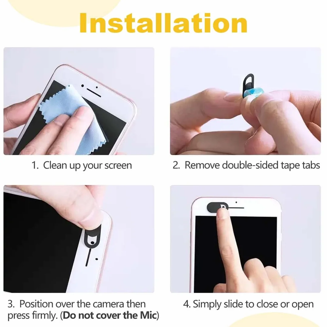 XPEX 3pz Copertura Webcam, Copertura Fotocamera Ultrasottile Per Tablet, Cache Webcam Portatile, Pc, Smartphone Cache Webcam Pc Portatile