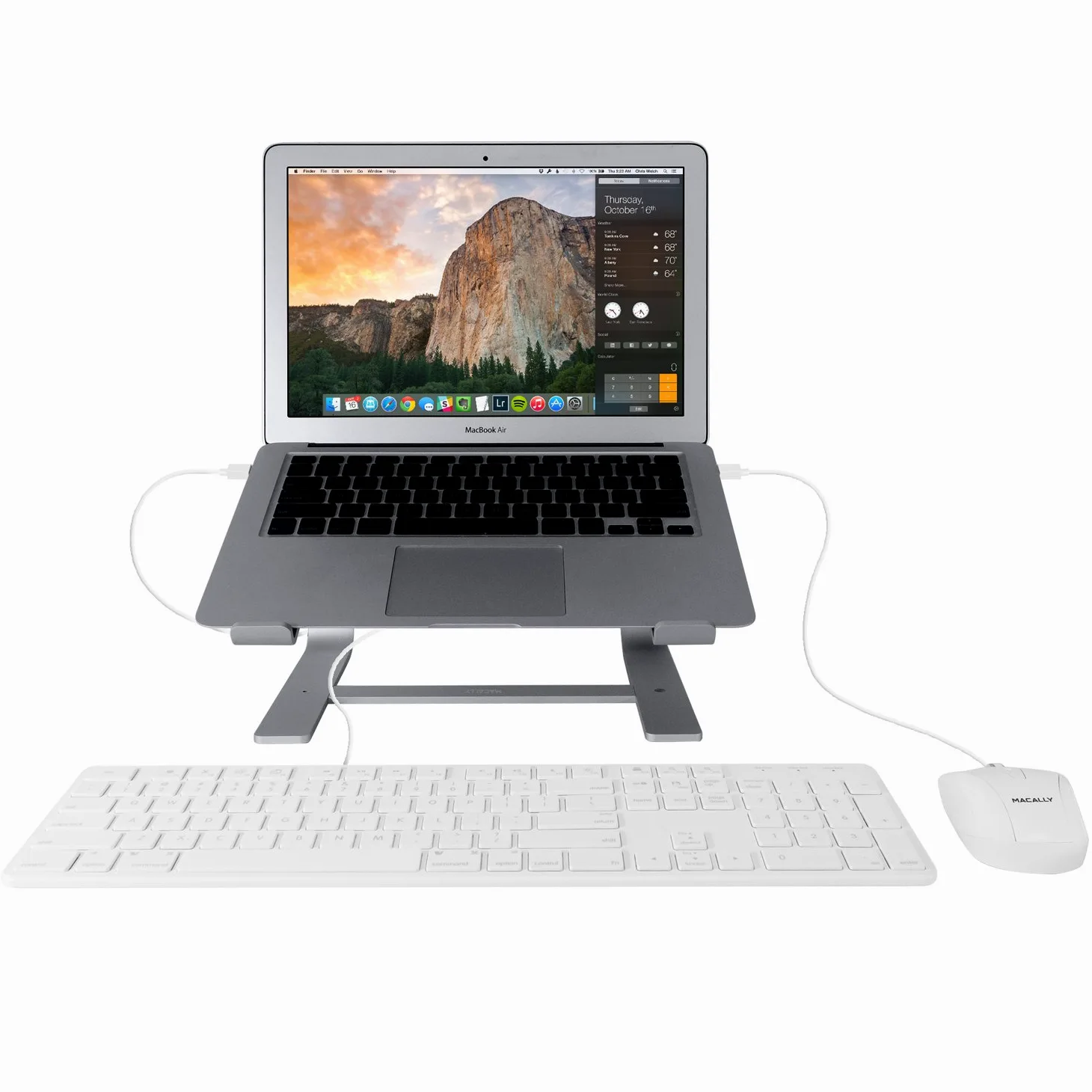 MacAlly Astand Aluminum di Supporto per Apple MacBook, MacBook Air, MacBook PRO e Qualsiasi di tra 25,4 cm e 43,2 cm Grigio Space Gray
