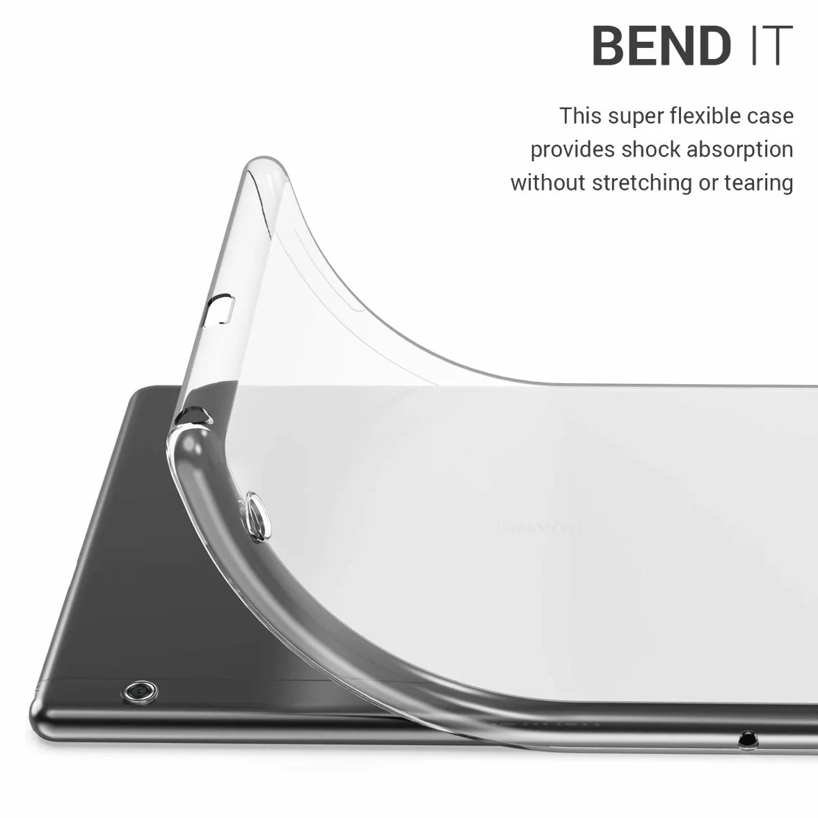 kwmobile Custodia Protettiva Tablet Compatibile con Huawei MediaPad T5 10 Cover - Cover Trasparente Morbida Silicone Tablet trasparente