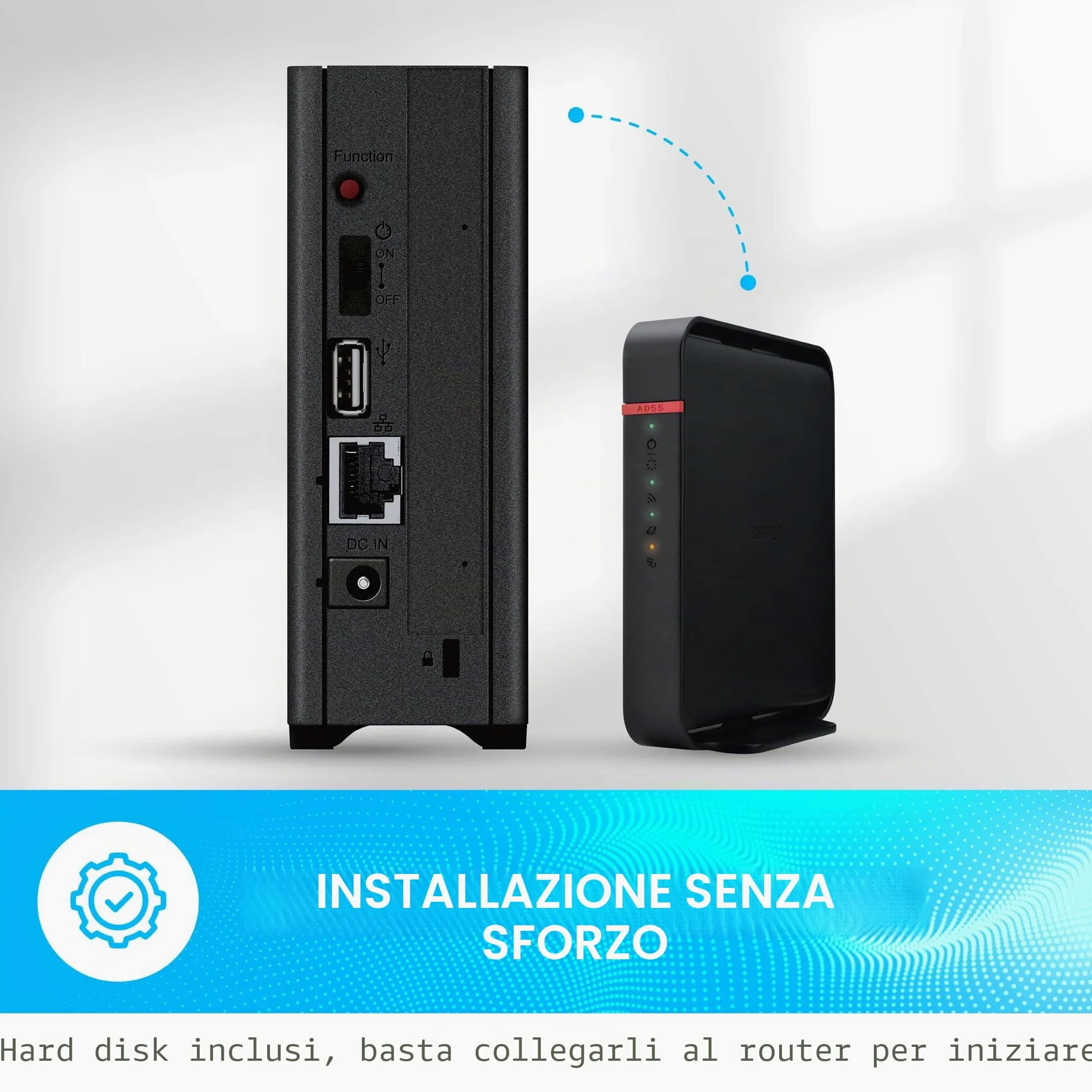 BUFFALO LinkStation 210 6TB 1-Bay NAS Network Attached Storage con HDD Hard Disk Incluso NAS Storage che funziona come Cloud domestico o dispositivo di archiviazione di rete per la casa