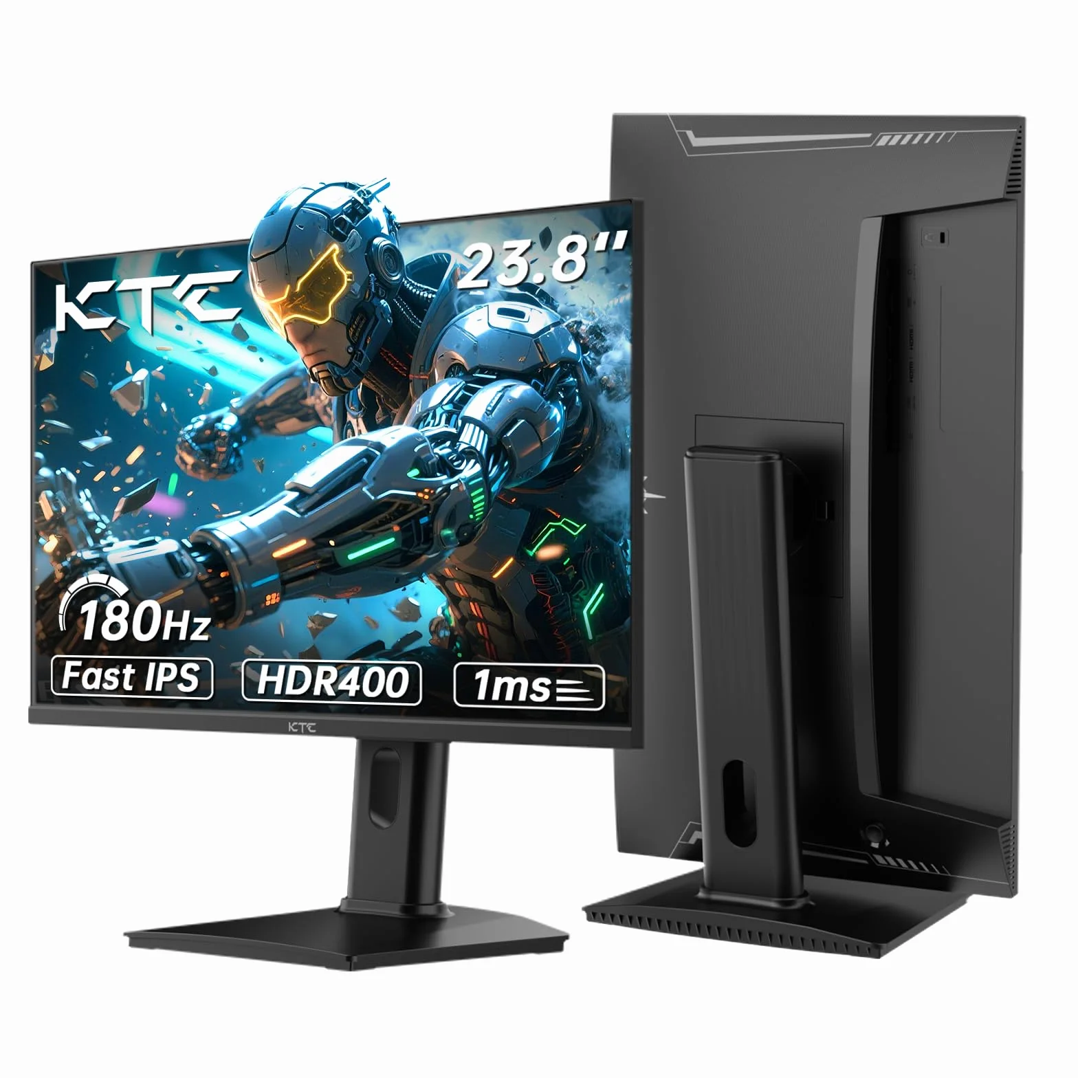 KTC Monitor Gaming 180Hz 2K QHD Fast-IPS 1ms HDR 400 24 Pollici