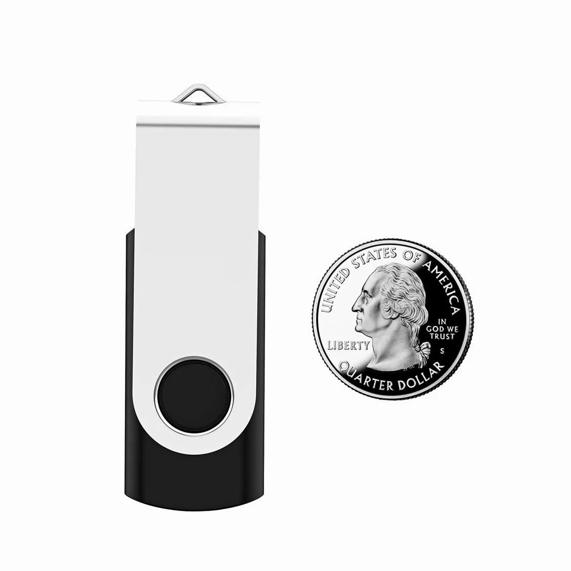 Maspen - Chiavetta USB da 128 GB, confezione da 2 unità di memoria USB 2.0 ad alta velocità, colore nero, 128 GB