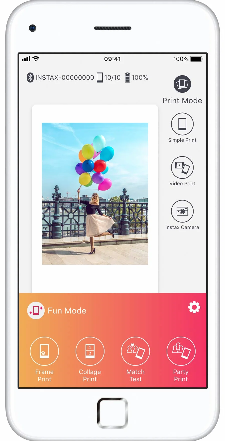 instax mini Link, Stampante Fotografica a Sviluppo Istantaneo per Smartphone, mini Link, Bianco (Ash White)