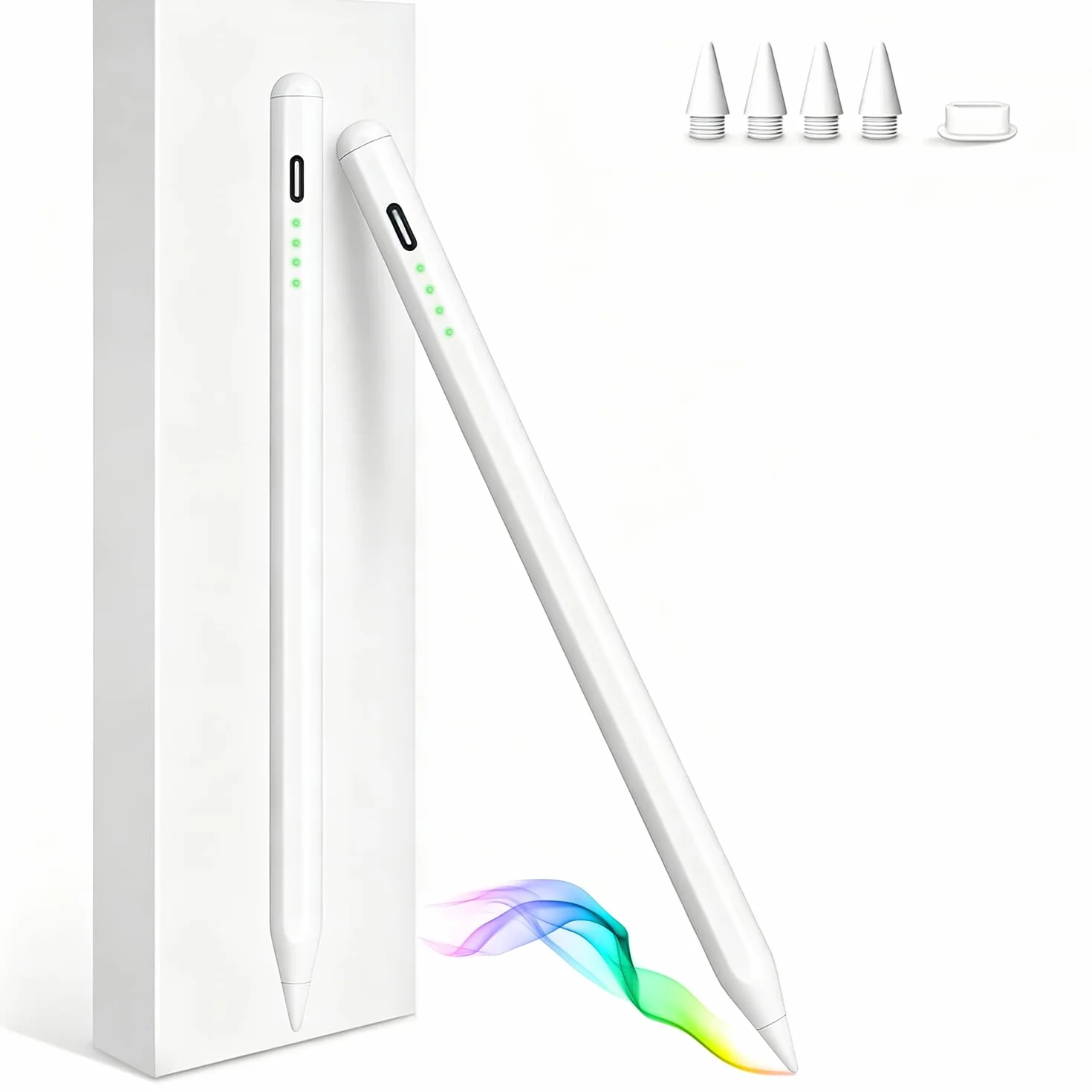Penna Stilo per iPad 2018-2026, Ricarica Veloce, Rifiuto Palmo, Sensibilità Inclinazione, Compatibile iPad 7-11 A16, Pro M4/11/12.9/13, Air 3-5/M2/M3/M4, Mini 5/6