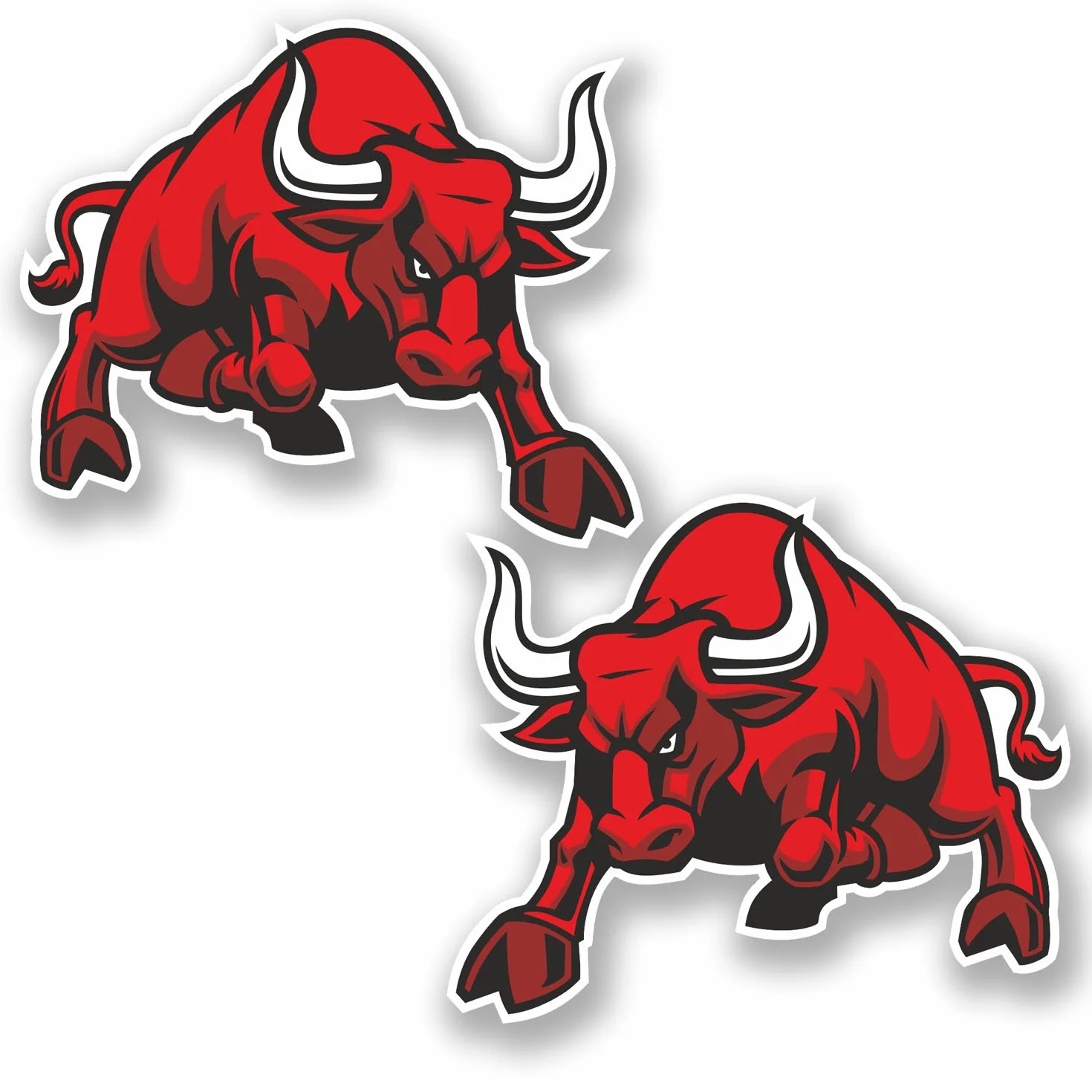 Adesivi in vinile Red Angry Spanish Bull per iPad, computer portatile, casco 20x17 cm