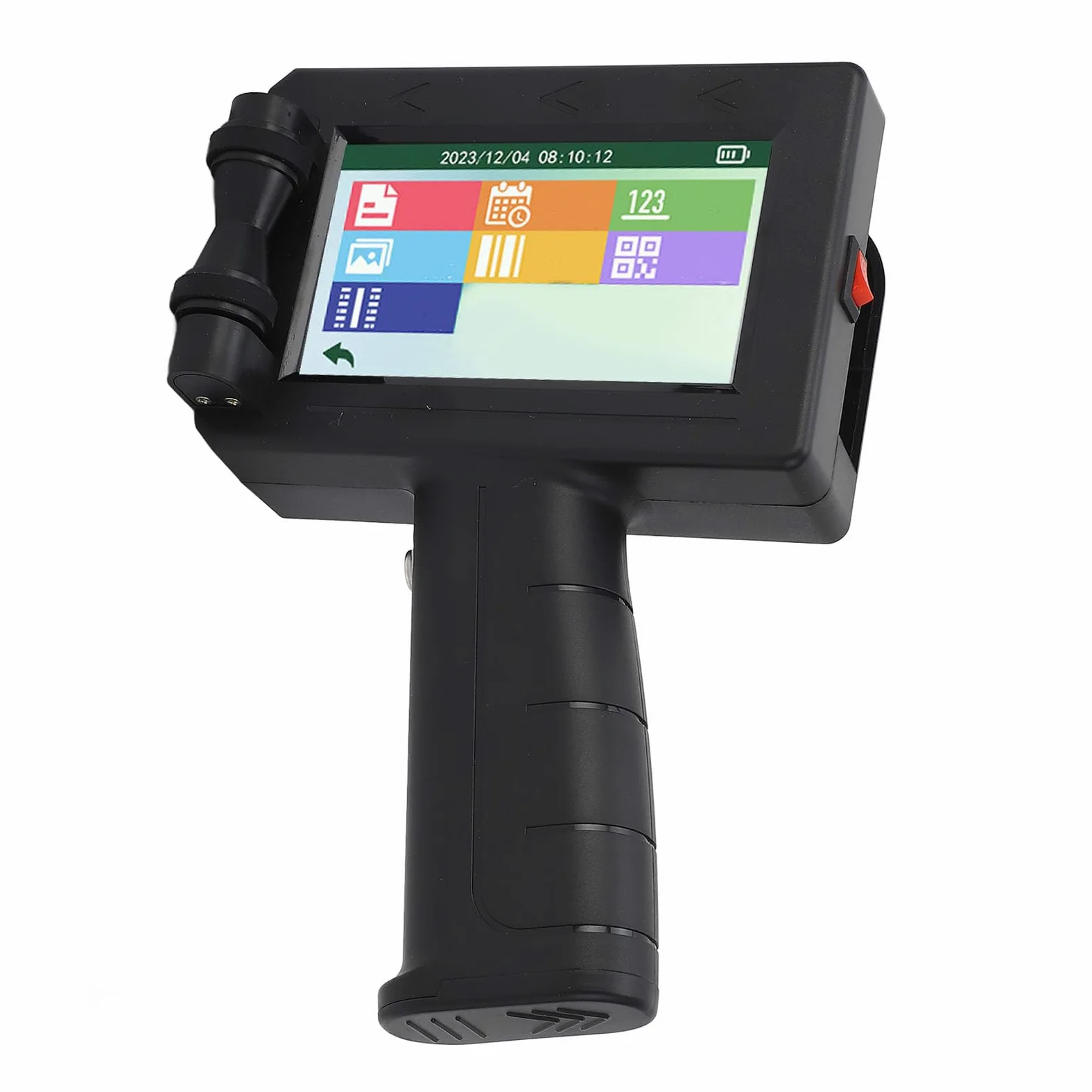 Hyuduo Stampante Portatile a Getto D'inchiostro con Touchscreen HD per Codice a Barre, Codice QR e Etichette su Legno Tessuto Plastica per Imballaggi