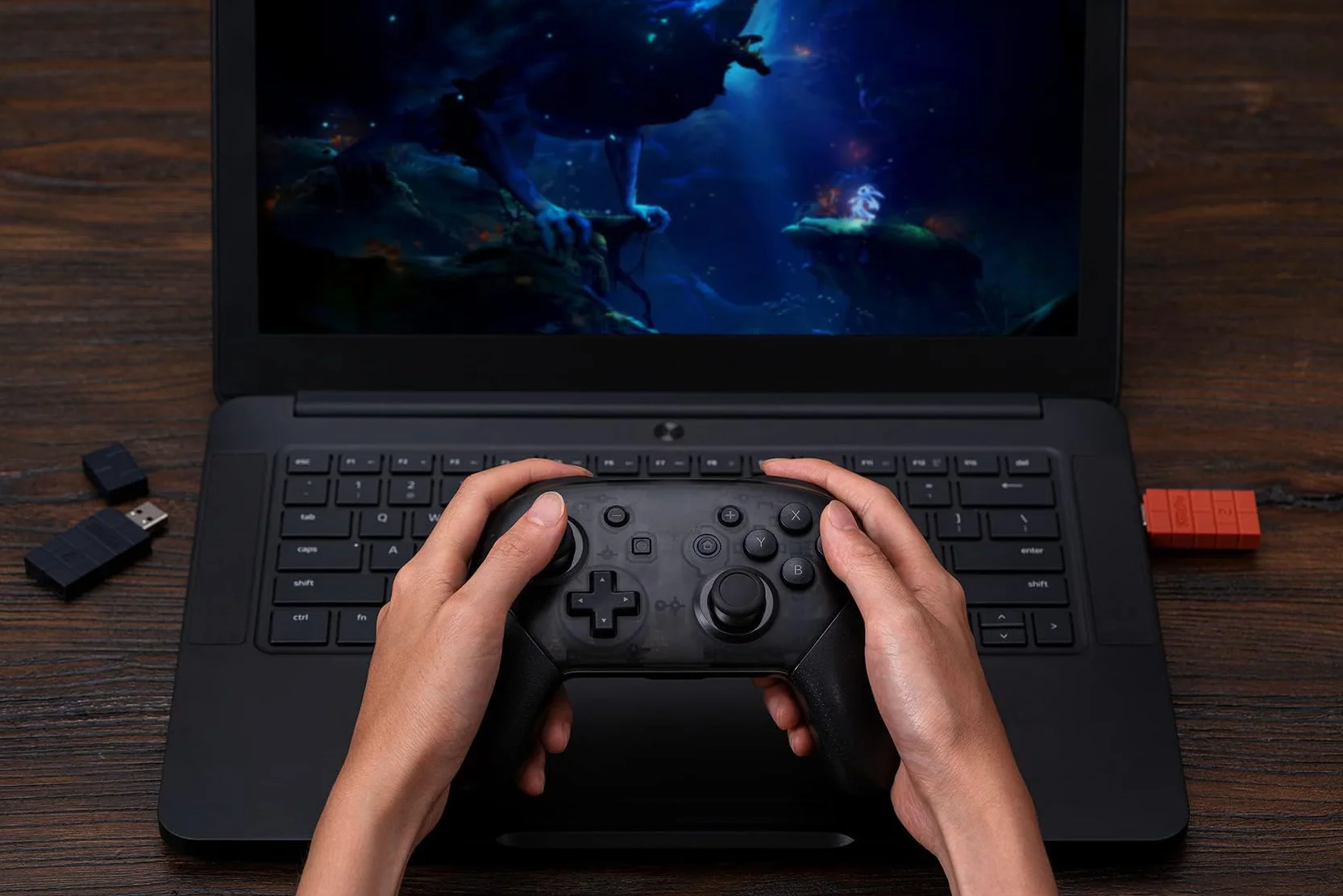 8BitDo USB Wireless Adapter 2, Adattatore Bluetooth Con Cavo OTG per Sistema Switch/2, Windows 10, PS Classic, Android, Raspberry Pi, Retrofreak per Controller Xbox Series, JoyCon, Switch Pro, PS5/4/3