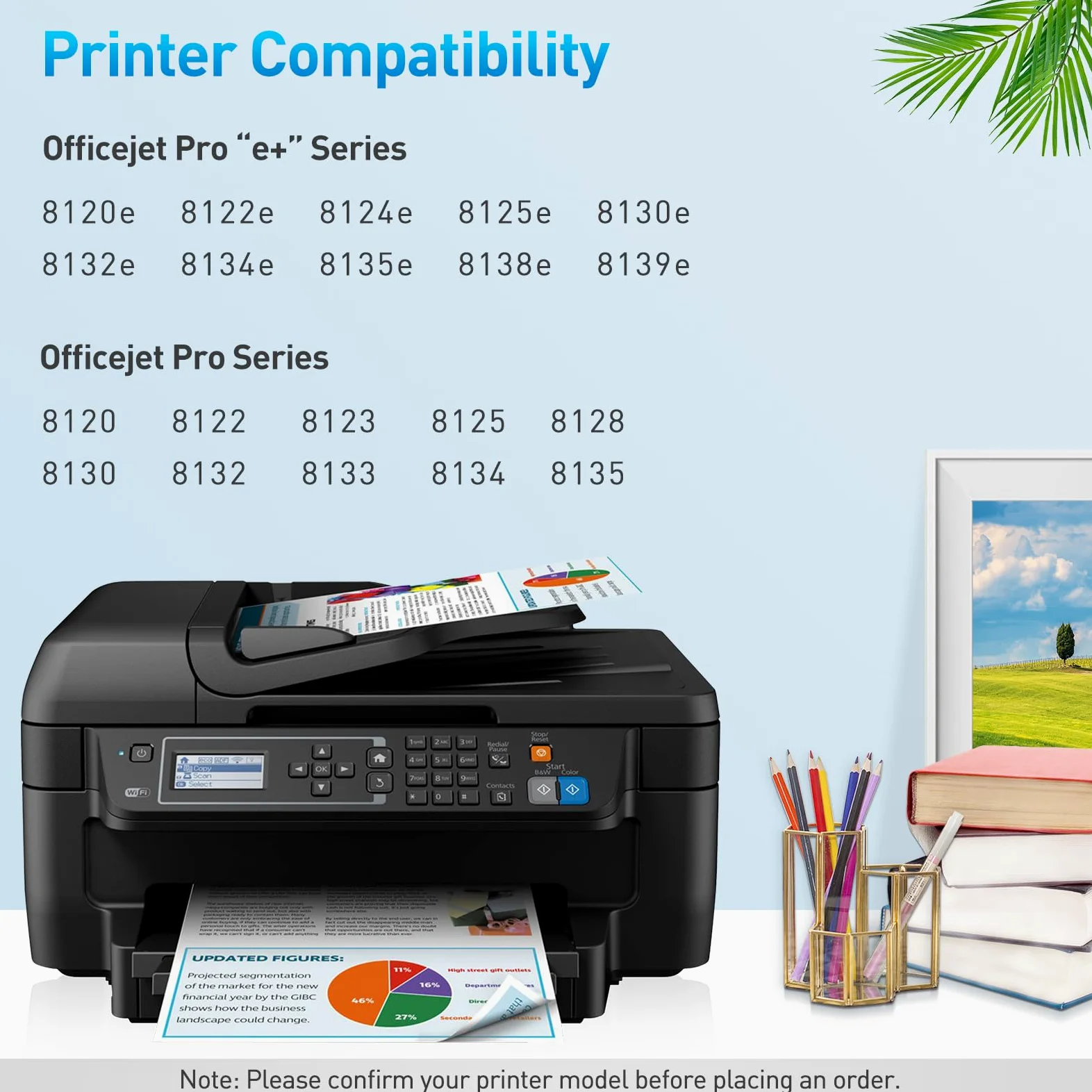 Cartucce d'inchiostro 924 compatibili con HP 924 per OfficeJet Pro 8122e 8120e 8120 8132e 8124e 8125e 8130e 8134e 8135e 8138e 8139e 8122 8123 8125 8128 8133 0 8133. 2 8133 8134 8135 (senza