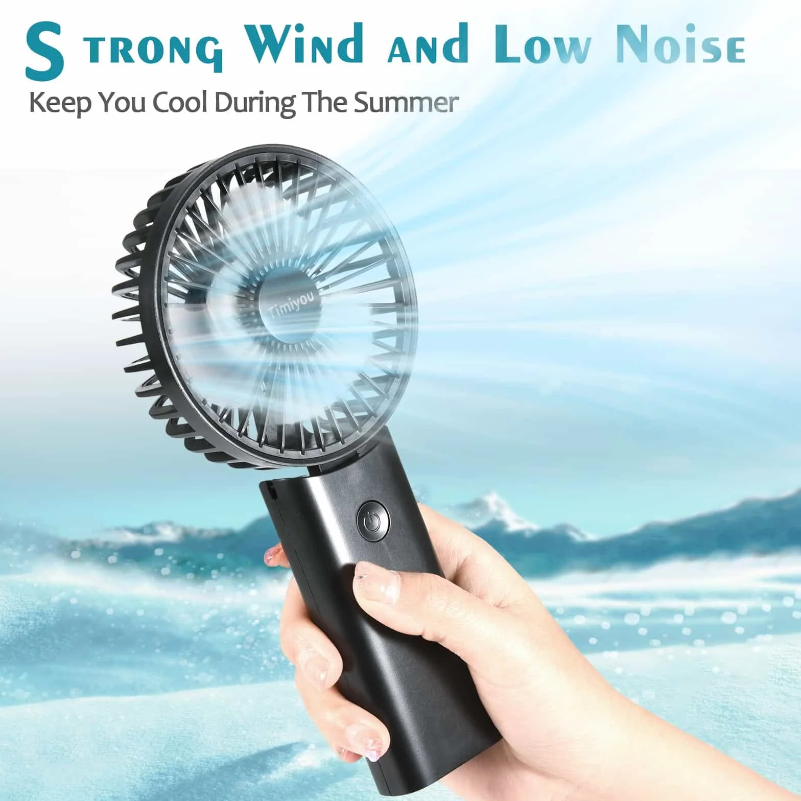 Timiyou Mini Ventilatore Portatile, Ventilatore da Tavolo USB Piccolo, 3 Velocità, a batteria, Pieghevole, Perfetto per Casa, Ufficio, Camera da Letto e Viaggi all’aperto