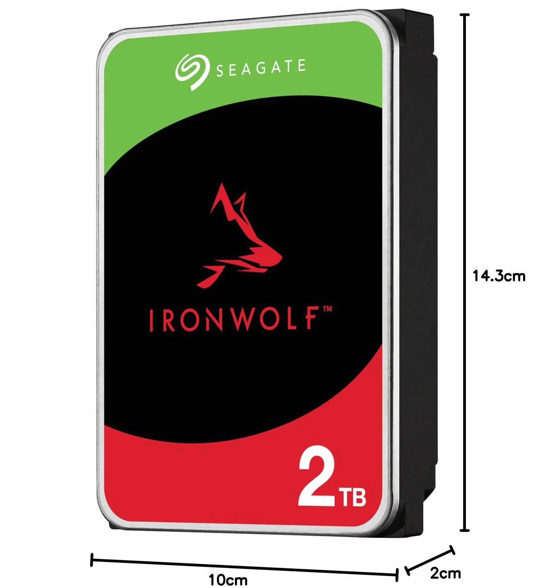 Seagate IronWolf 2TB 256MB 3.5 Zoll SATA 6Gb/s Interno CMR NAS Festplatte