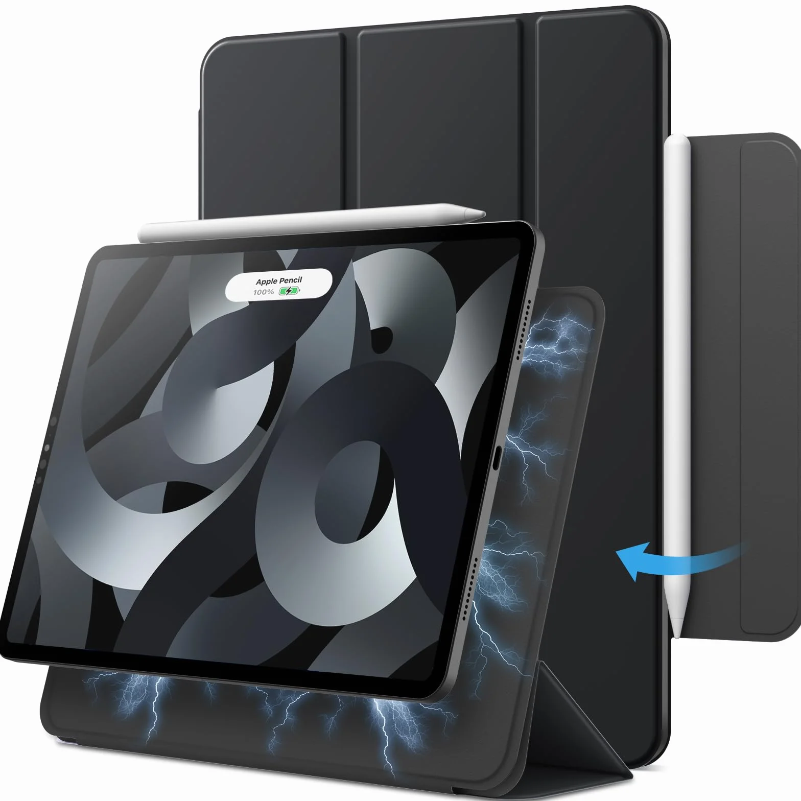 JETech Custodia Magnetica per iPad Air 11 Pollici M4/M3/M2 2026/2025/2024, iPad Air 5/4 10,9-Pollici 2022/2020, iPad Pro 11 2018, Attaccamento Magnetico Nero