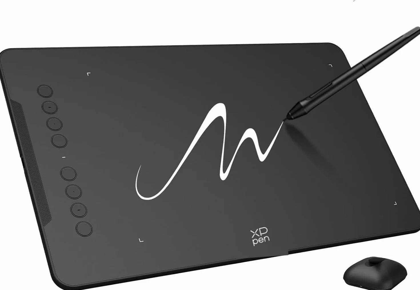 XPPen - Tablet grafico Deco 01v3 Tablet grafico disegno senza schermo principiante con pennino a 16 K (16384) livelli di pressione, 8 scorciatoie personalizzabili, 10 pollici