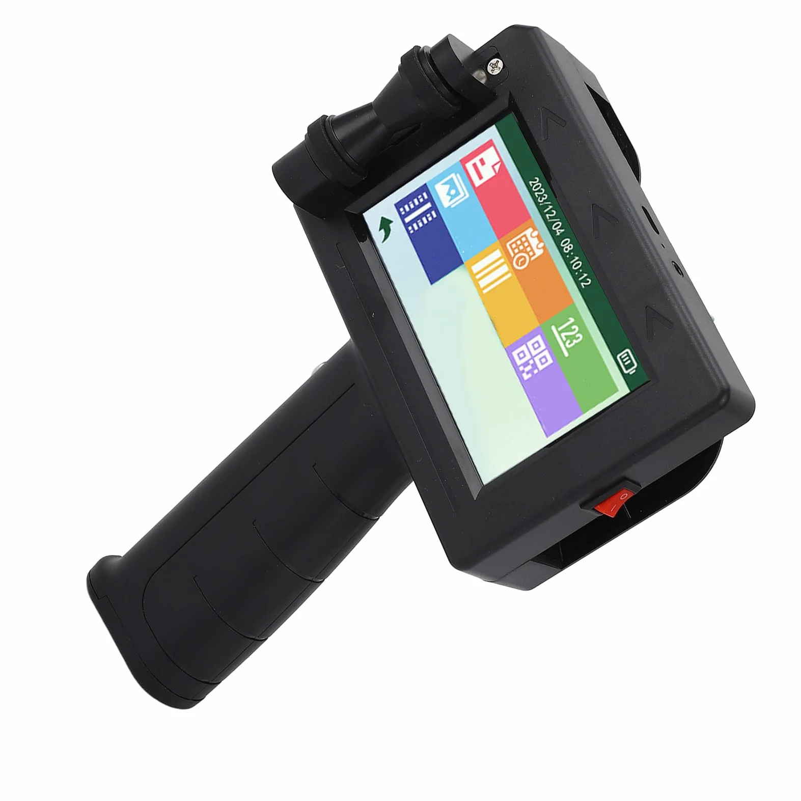 Hyuduo Stampante Portatile a Getto D'inchiostro con Touchscreen HD per Codice a Barre, Codice QR e Etichette su Legno Tessuto Plastica per Imballaggi