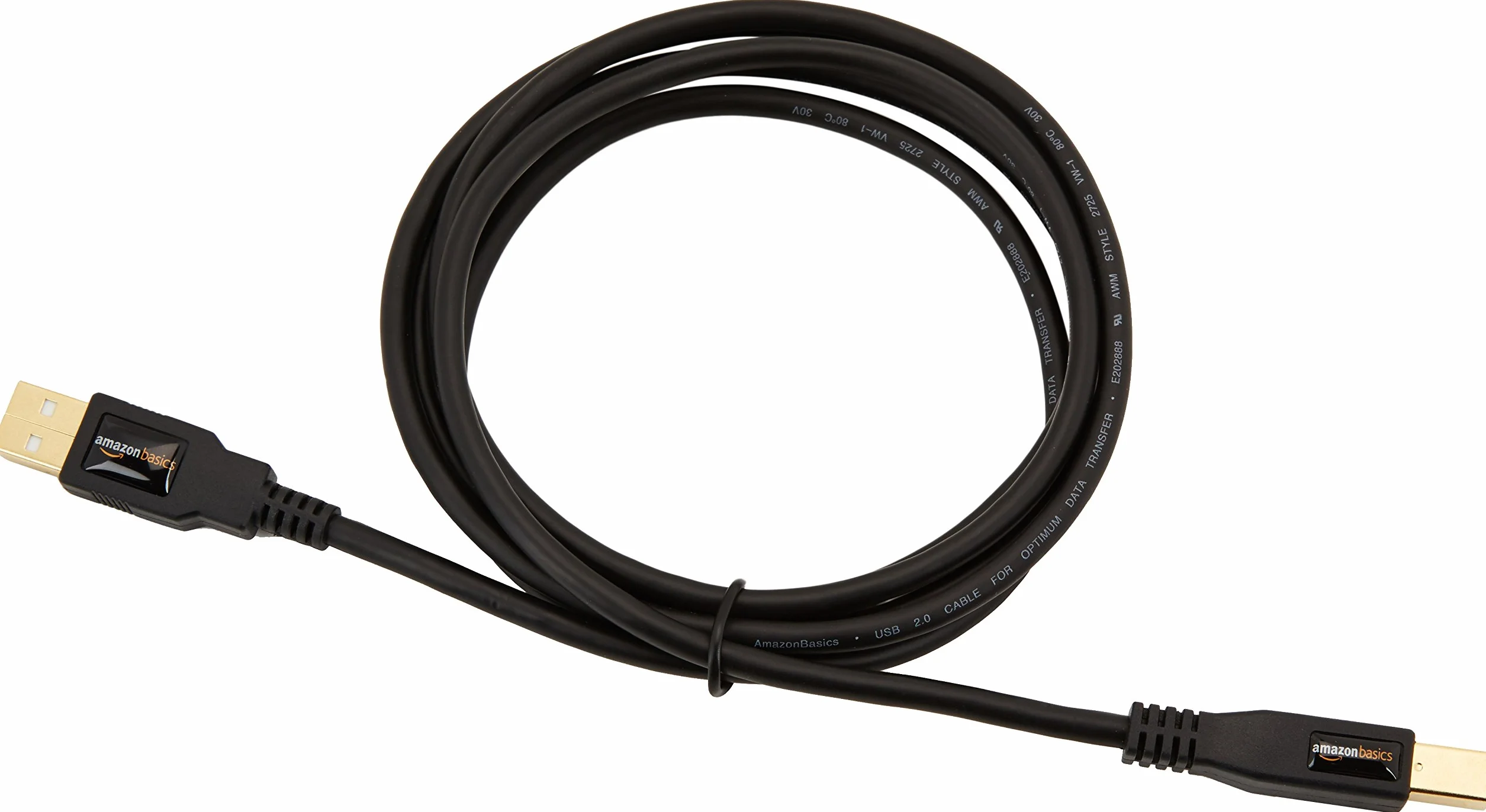 Amazon Basics Cavo USB 2.0 USB-A Maschio a USB-B Maschio 1.8 m Nero
