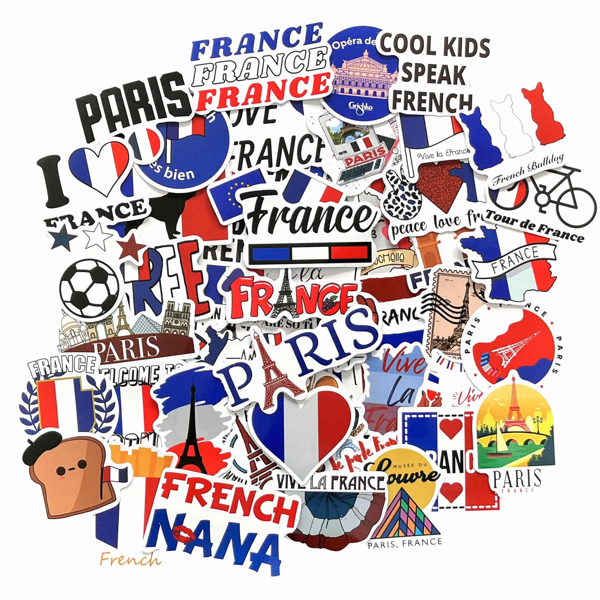 Francia adesivi Parigi adesivi casco moto stickers aesthetic valigia vintage France accessori per valigie per auto adesivo per bici sticker auto