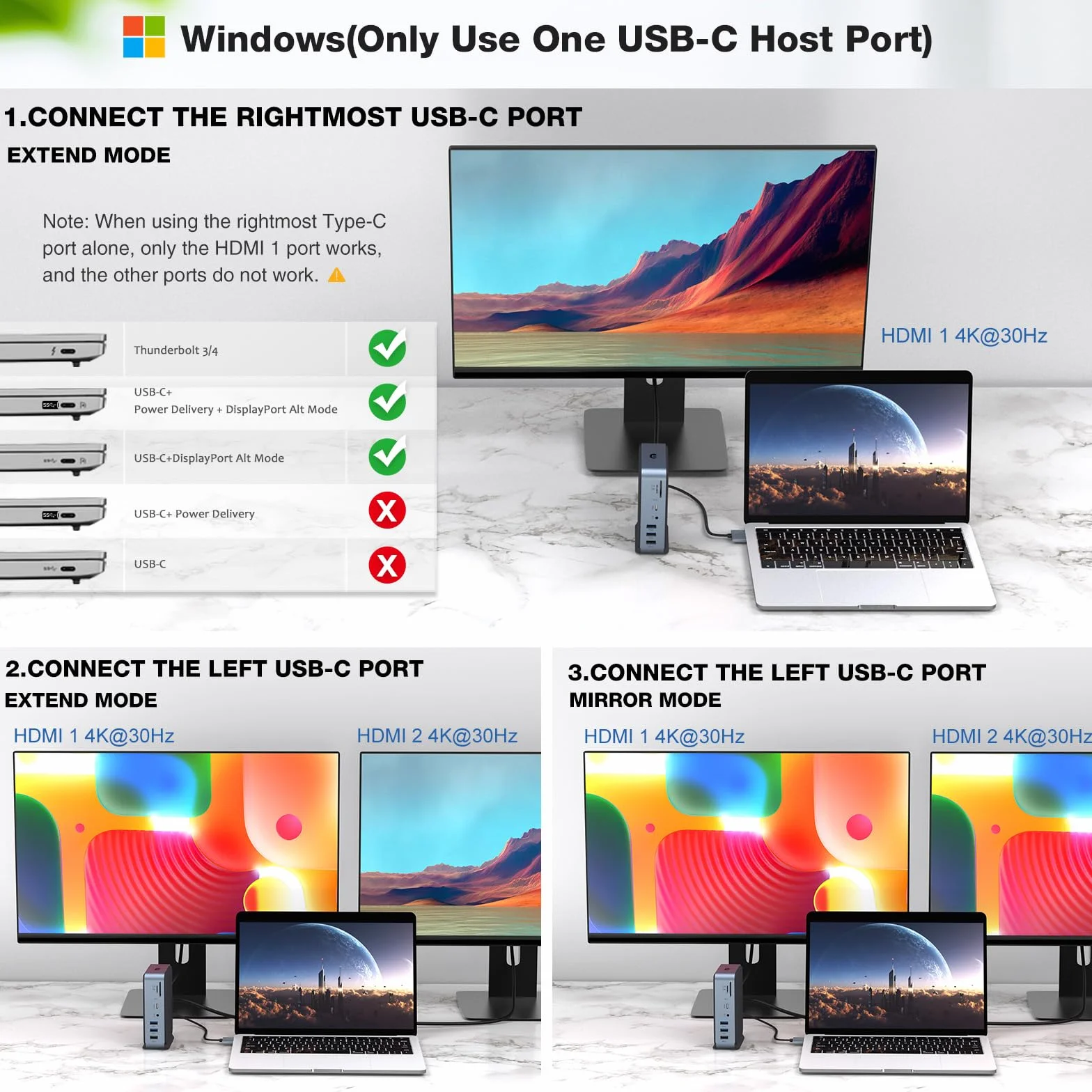 Docking Station USB C per MacBook Pro/Air, 15 in 1 USB C Hub Triple Monitor tramite VGA/2 HDMI, 100 W PD Laptop Dock per Lenovo, HP, Dell (USB-A/C 3.0 5GBPS, RJ45 Ethernet, Audio & Mic, SD/TF)