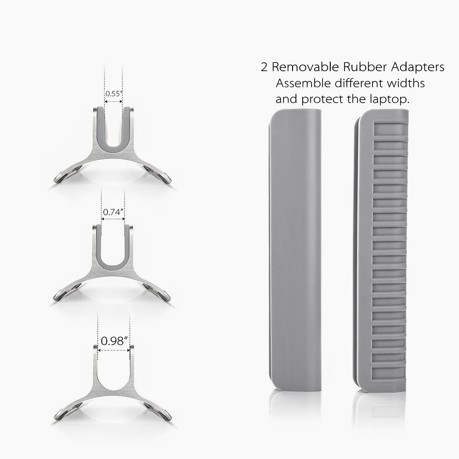Supporto verticale per laptop, Loca in alluminio supporto da tavolo per Apple MacBook, computer Silver