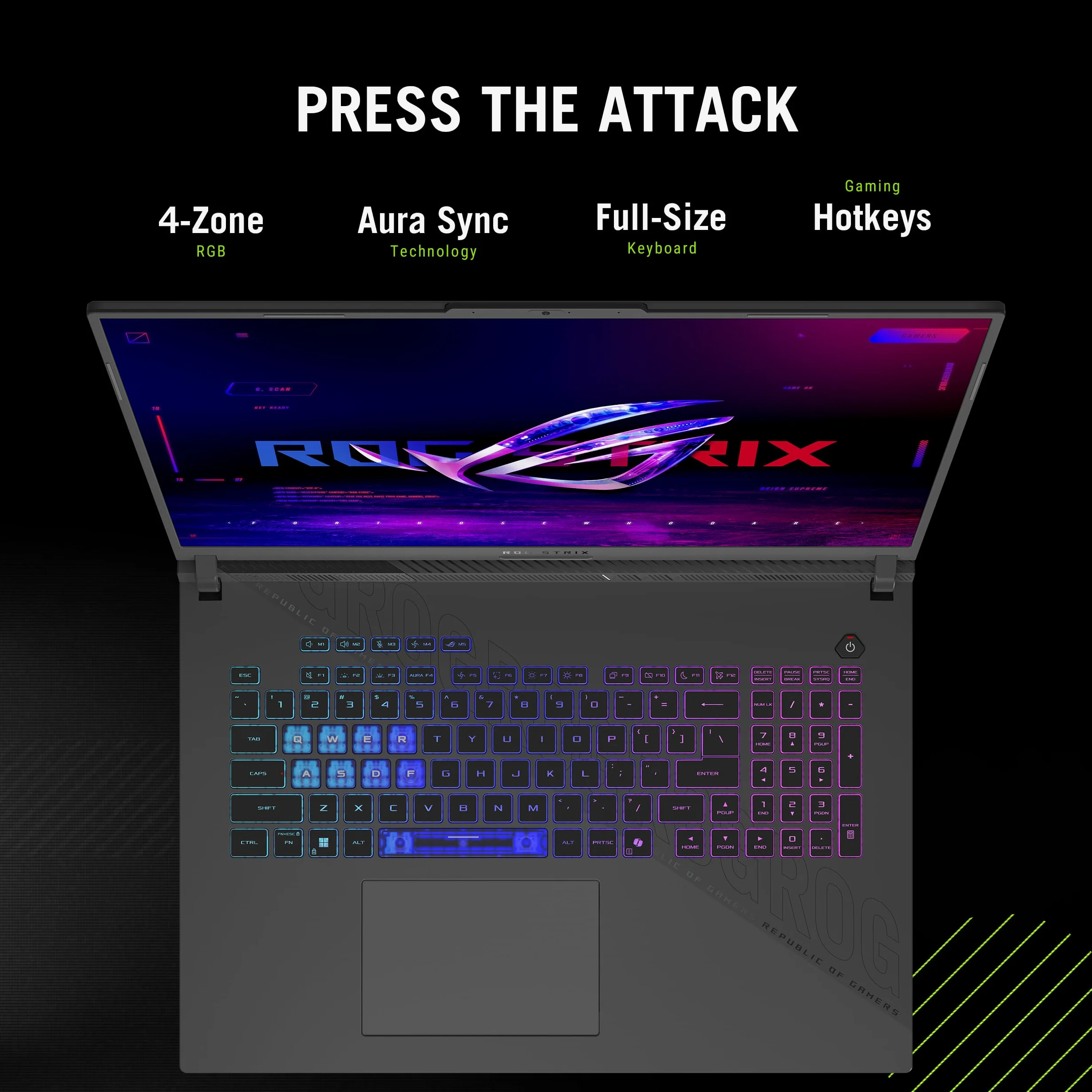 ASUS ROG Strix G18 ROG Nebula Display 2.5K 240Hz 3ms 18 pollici Gaming Laptop AMD Ryzen 9 8940HX 16GB RAM 1TB SSD NVIDIA GeForce RTX 5070 Eclipse Grigio