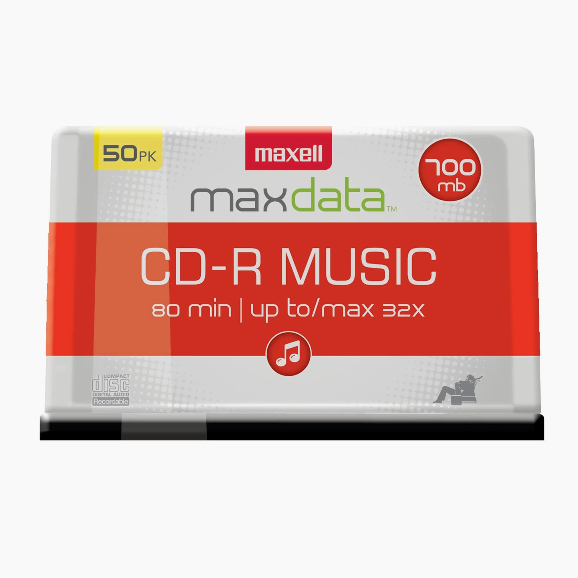 Maxell CD-R 80 Gold Rec'd Music Cd's-50pk Spindle
