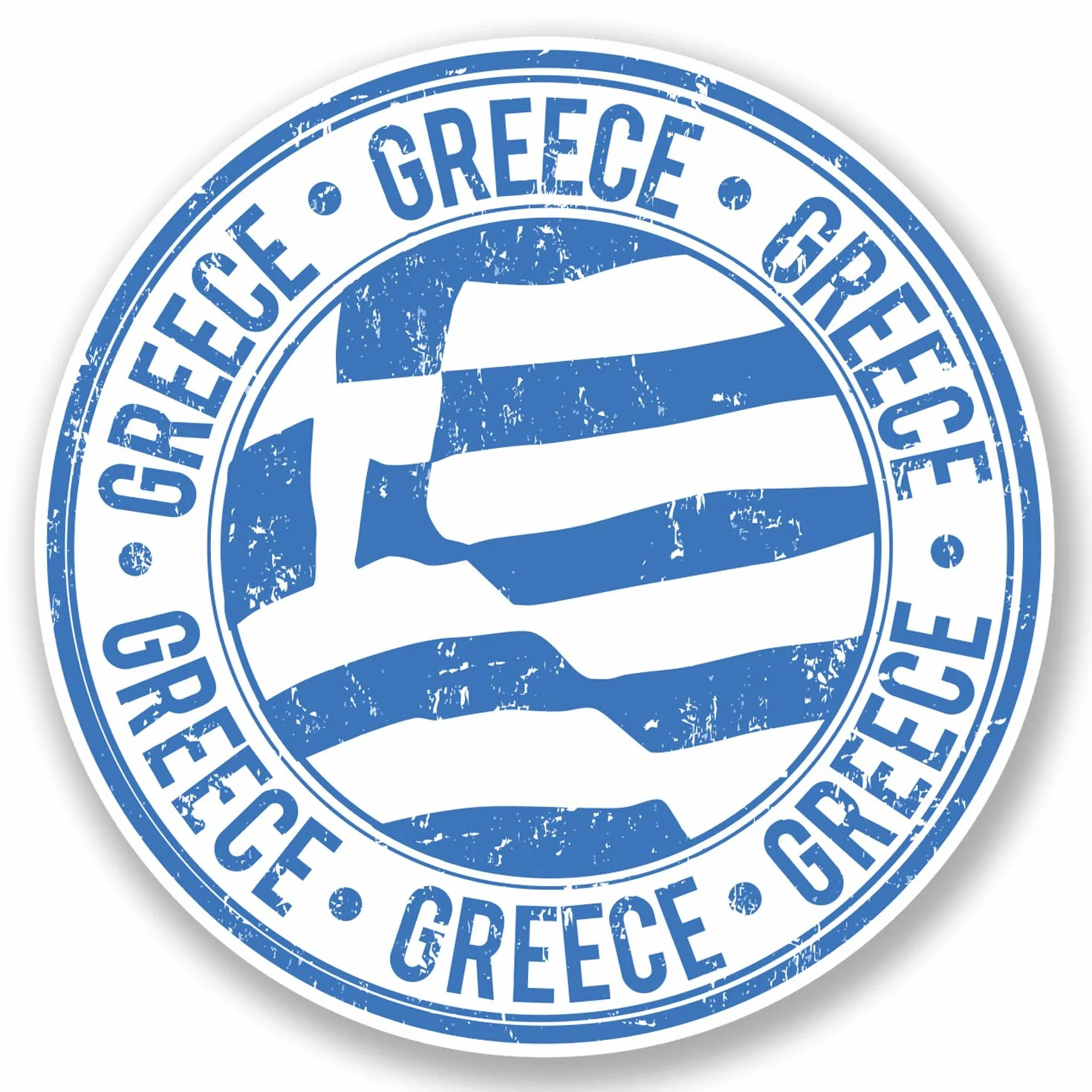 Adesivo in vinile Bandiera Grecia 10cm iPad Laptop Bagagli