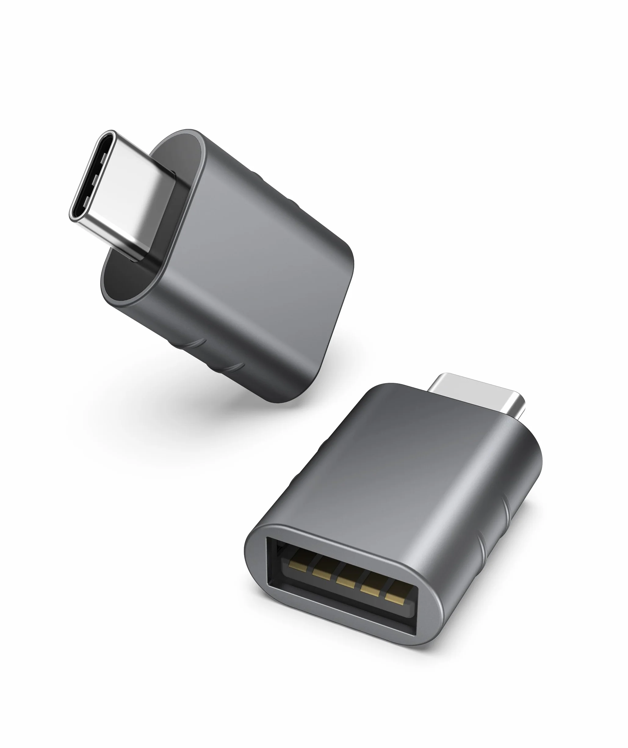 Syntech Adattatore USB C a USB 2 pezzi, Conversione da Thunderbolt 5/4 a Type C 3.1/3.0/2.0 per iPhone 17e/17 16 15 Pro Max MacBook Pro/Air