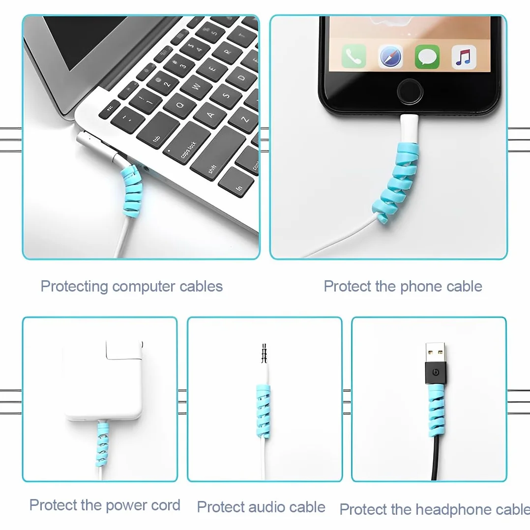 21 pezzi salvacavi per caricabatterie di tipo C,Proteggi Cavo, Proteggi Cavo Cellulare,protezione micro USB flessibile in silicone, protezione per cavo del mouse, adatta per tutti i telefoni cellulari