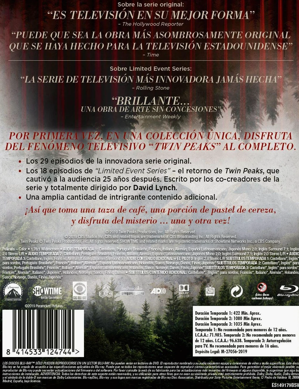 TV TWIN PEAKS: COMPLETE TELEVISION - BD ALQ