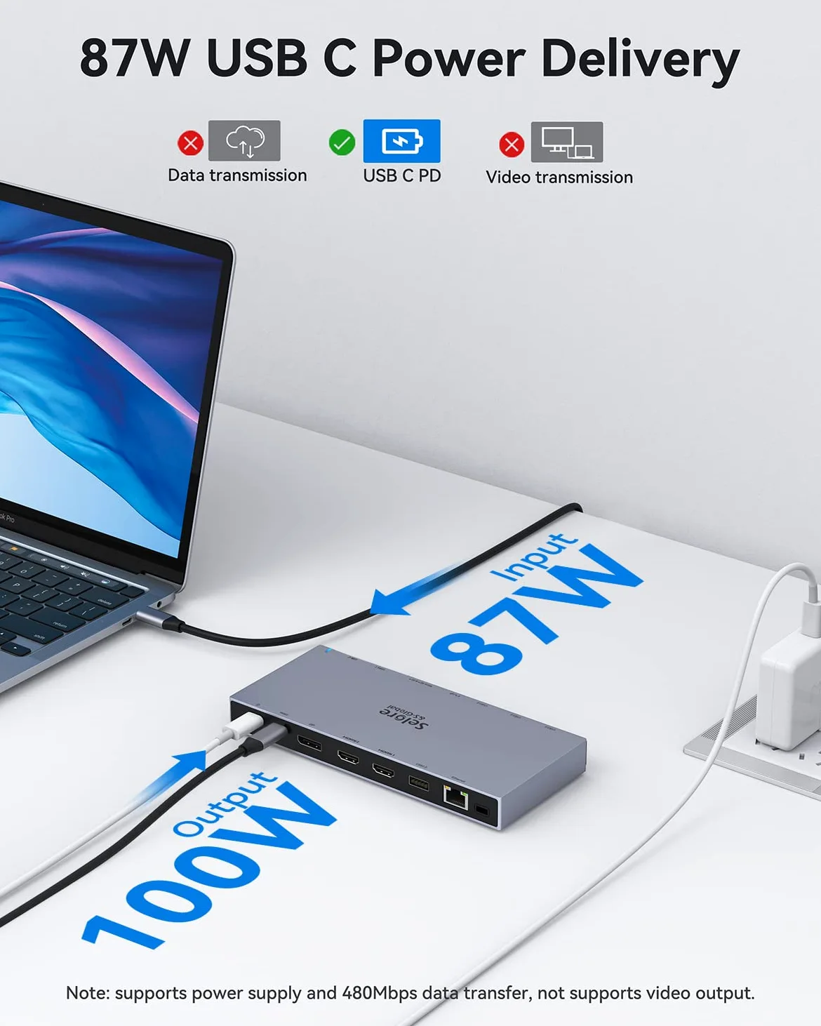 Docking Station USB C 15 in 1 Laptop Docking Station Triplo Display USB C Dock con Doppio HDMI 4K Displayport, 4K DP, 100W PD, RJ45 Ethernet, 10Gbps USB C Data, USB 3.1/3.0/2.0, SD/TF, 3.5mm Audio&Mic