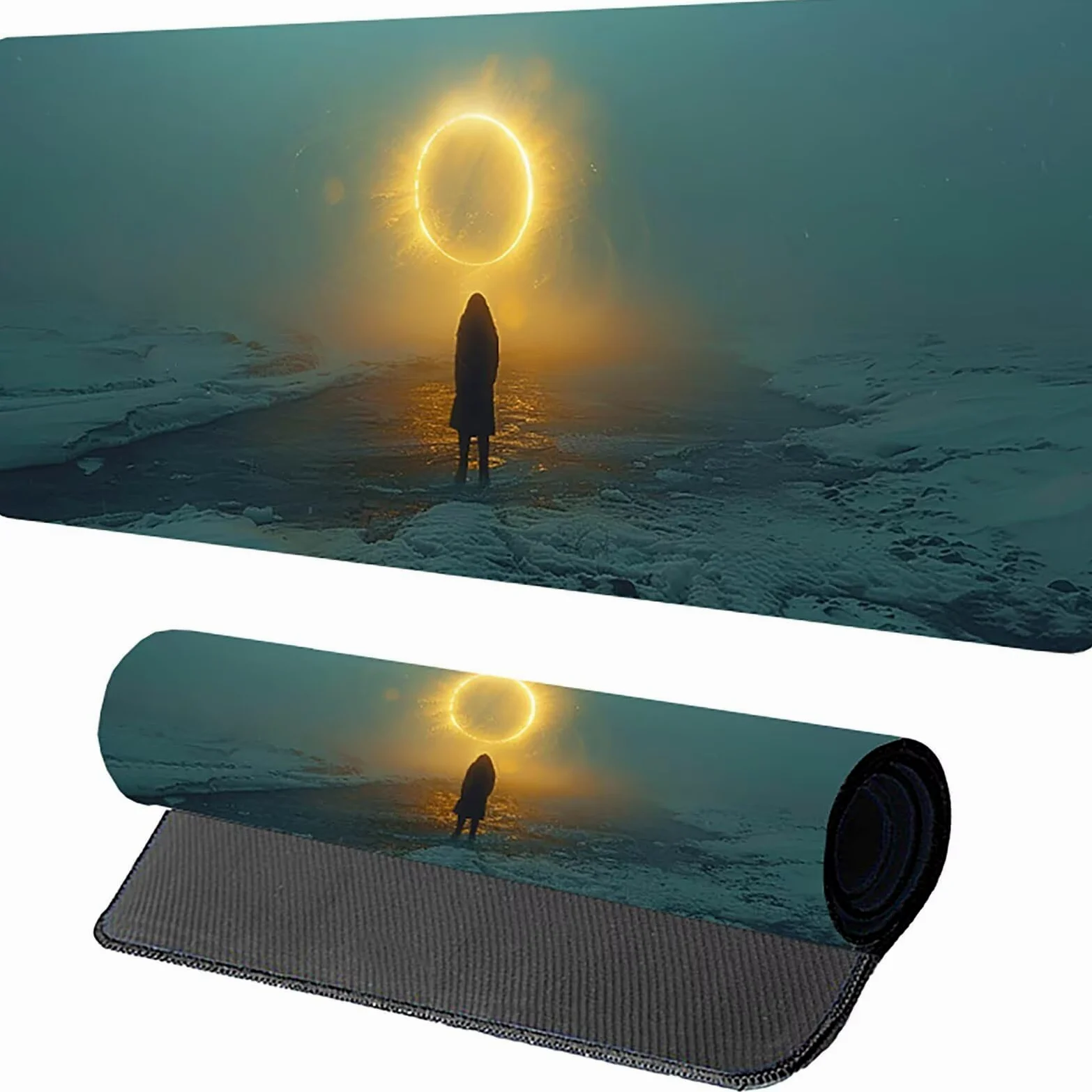 Tappetino Mouse XXL 1500 x 800 mm, Tappetino Mouse Donna, Gaming Mousepad Migliorare la Velocità e la Precisione, Mouse Pad con Base in Gomma Antiscivolo, Ufficio Accessori Gaming, Grigio D-2318