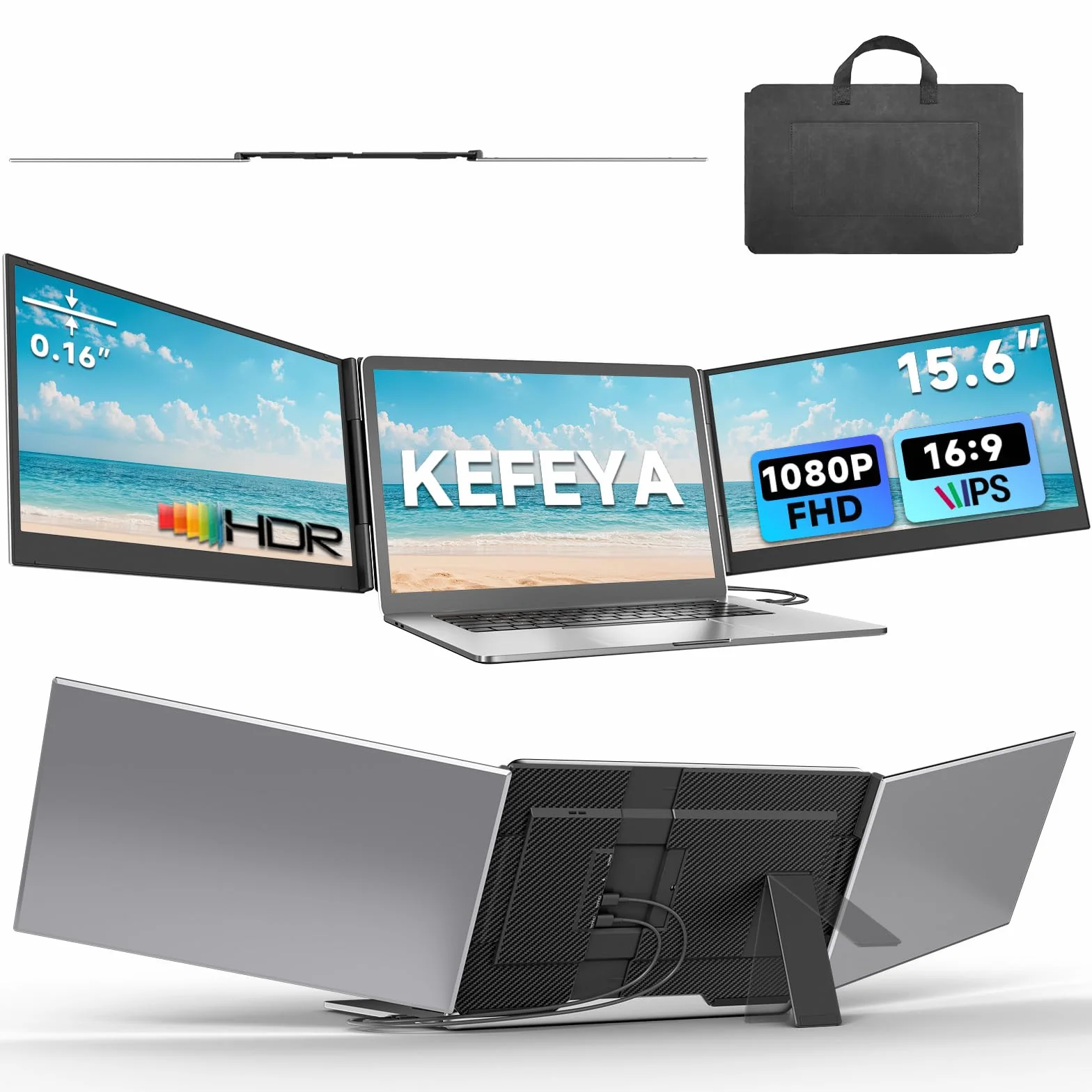 KEFEYA Laptop Screen Extender 15.6"