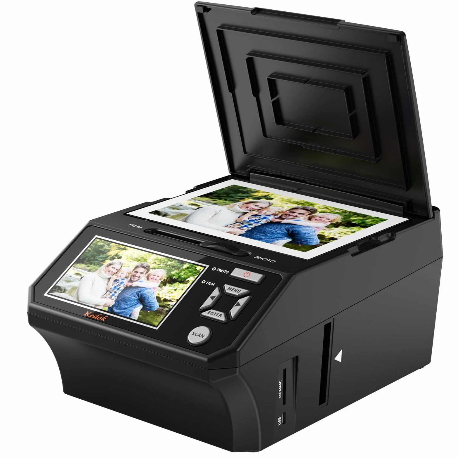 Scanner Digitale Pellicole Diapositive 5 Pollici LCD 22MP 35mm 110mm JPEG Scheda SD 8GB