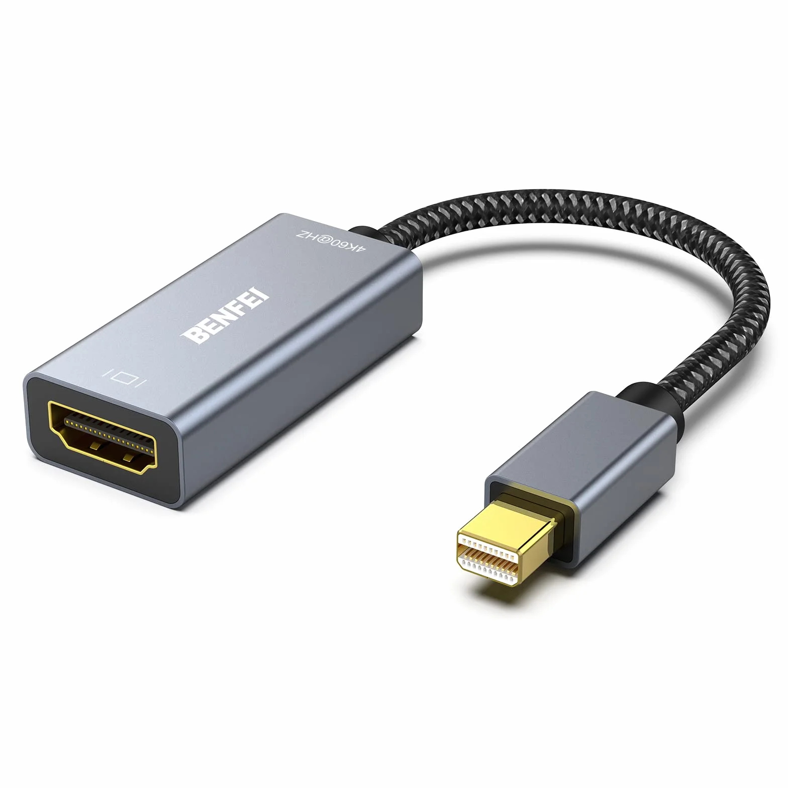 BENFEI Active Adattatore Mini DisplayPort (Thunderbolt 2) a HDMI 4K@60Hz, Unidirezionale Mini DisplayPort Computer a HDMI Monitor Per MacBook Air/Pro Microsoft Surface Pro/Dock Monitor Proiettore