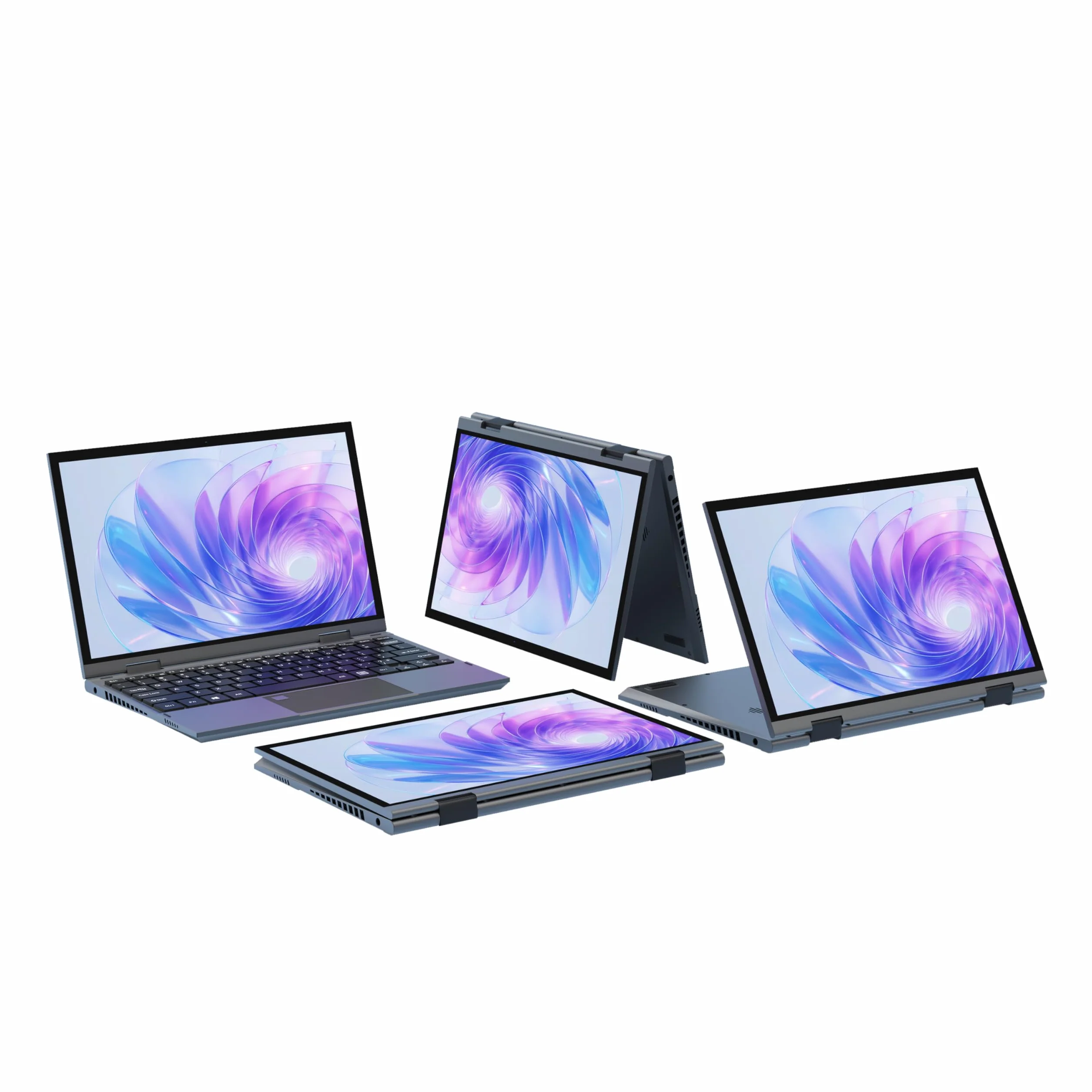 Amita Convertibile 2 in 1 11" FHD Touchscreen, Processore N95 12ª Gen (fino a 3.4 GHz), 16GB RAM DDR5, 512GB SSD, Porta Type-C, Rotazione 360°, Tastiera retroilluminata (Grigio, 1TB)