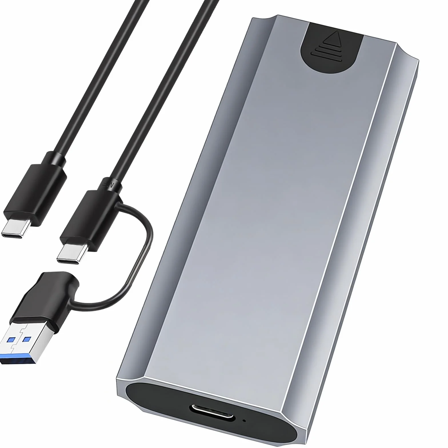 Case SSD M.2 NVMe PCIe USB C 3.2 Gen 2 10Gbps UASP, Adattatore SSD M2 NVMe per PCIe M-Key M+B Key 2242/2260/2280,Plug & Play con Cavo Incluso (No SATA)