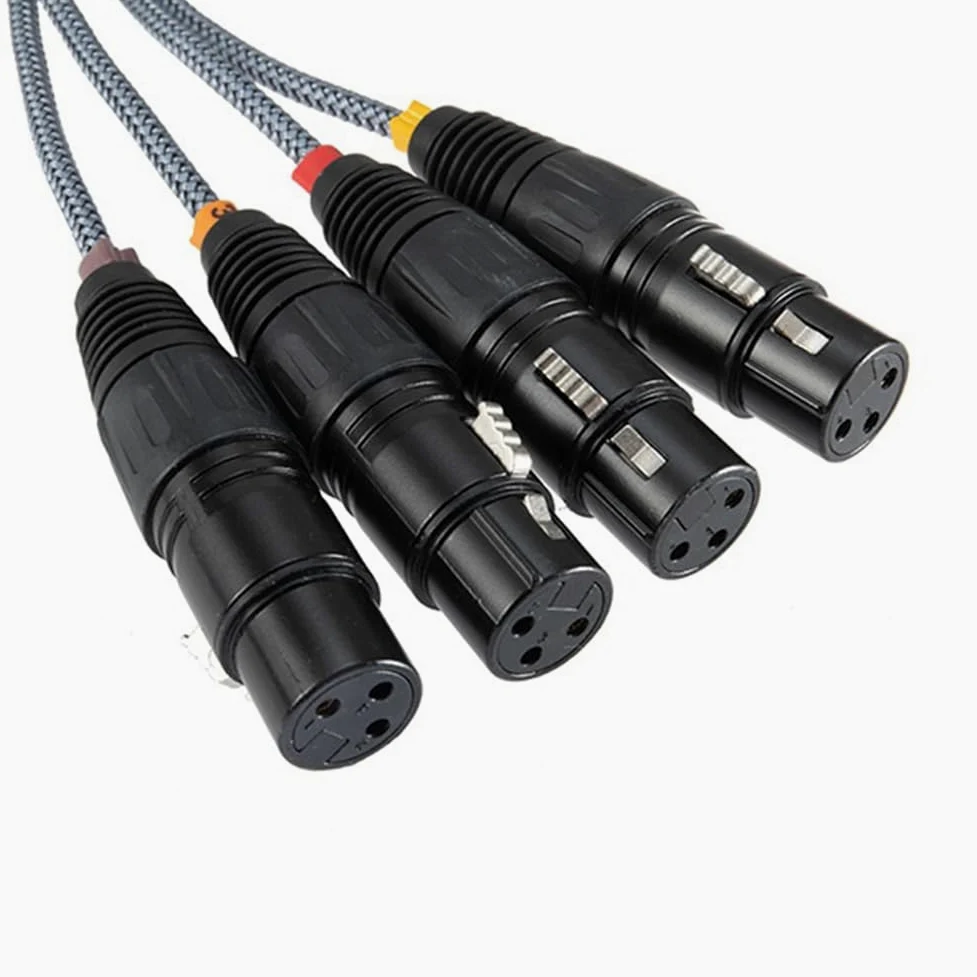 XLR maschio/femmina 4 canali Snake 3Pin XLR/to Ethercon RJ45 Cat5/Cat6 Ethernet Extender (1 paio) nero