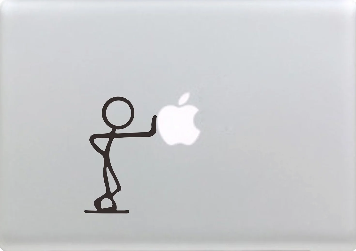 Simpatico adesivo con sagoma di Matchman-Pushing and Standing Silhouette Macbook Trackpad laptop o finestrino auto