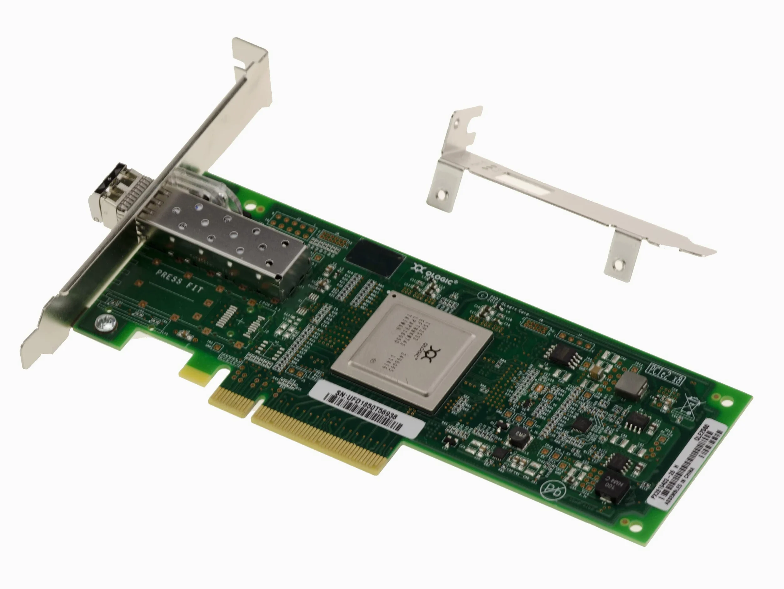 KALEA-INFORMATIQUE Scheda controller PCIe QLOGIC QLE2560 8G Fibra SFP+ LAN con modulo 850nm SFP+ LC MMF in dotazione