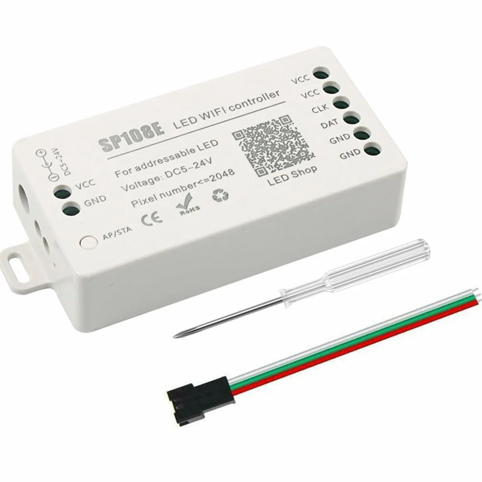 VIPMOON SP108E Controller WiFi 5-24V per Strisce LED RGBW WS2812 WS2813 WS2815