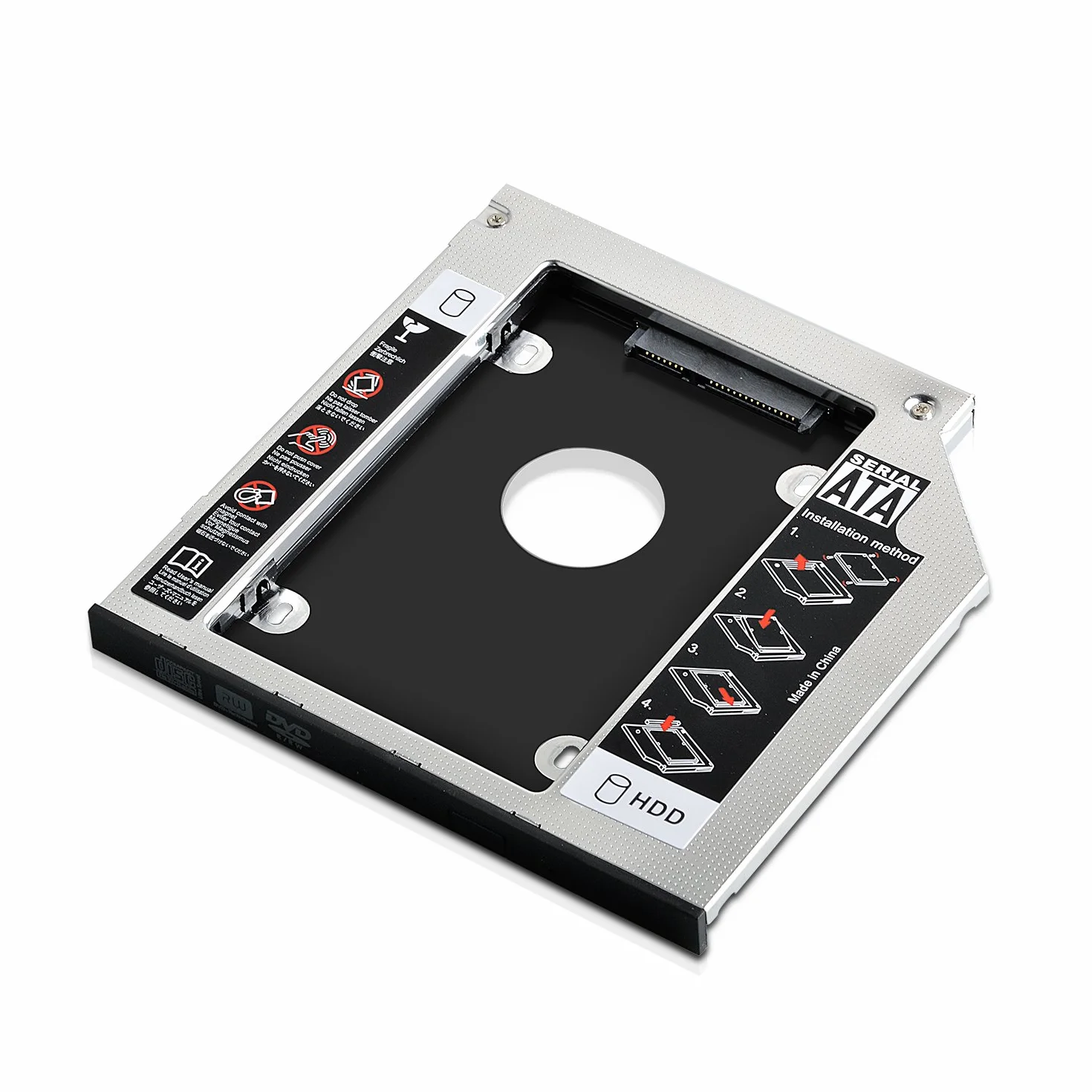 2nd 2.5'' HDD SSD Caddy SATA adattatore per tutti i Notebook Laptop 9.5 mm Hard Disk con SATA Drive compatibile con HP Dell Acer ASUS Lenovo