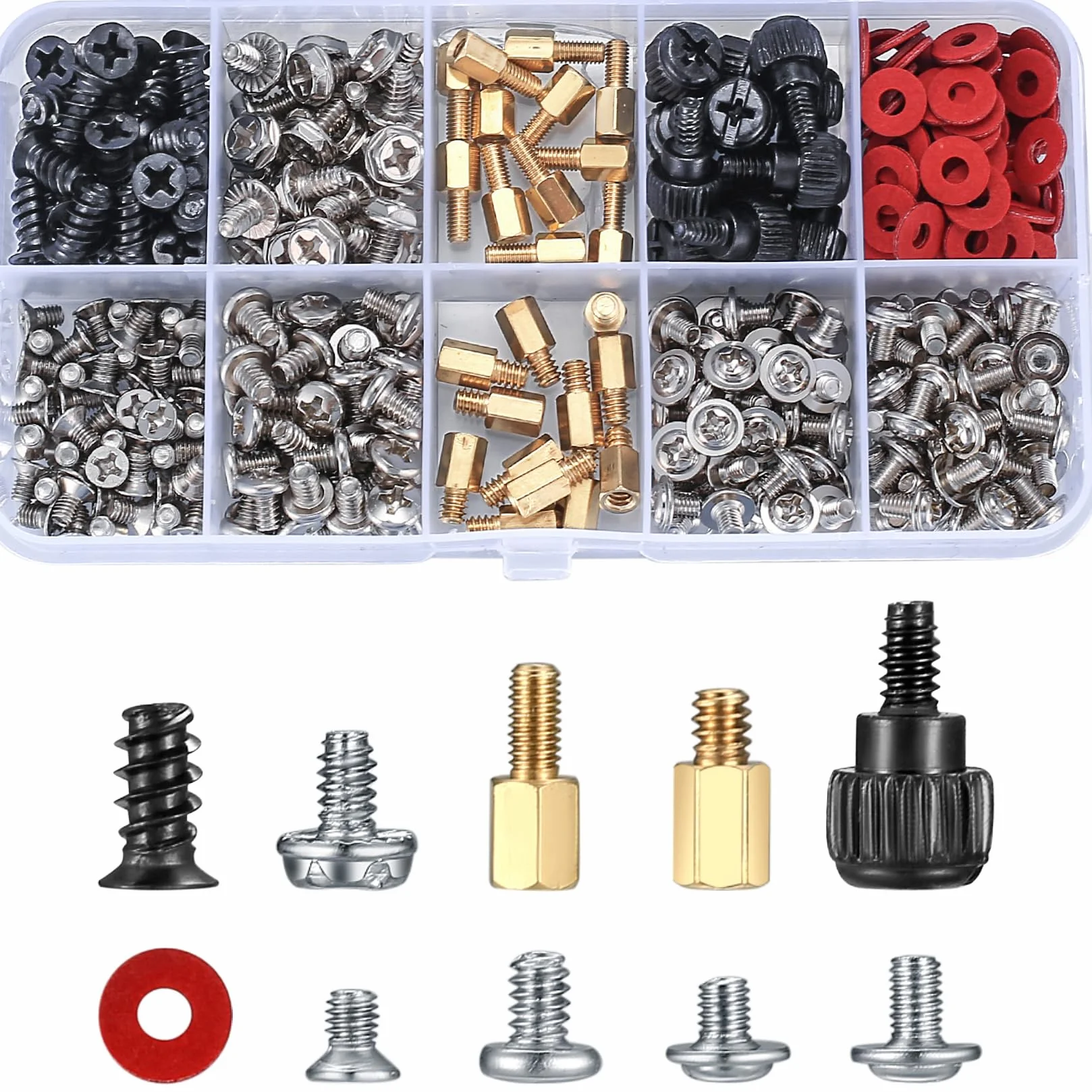 Set di 380 Pezzi Viti per Computer PC, Distanziatori Scheda Madre # 6-32 M3