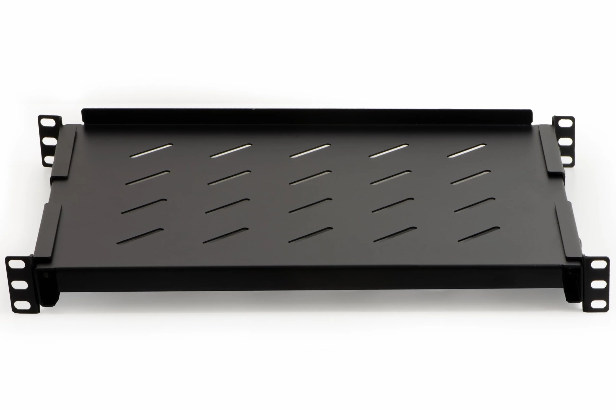 Mensola in acciaio per armadio rack 19" LKRIP350AN 350 mm nero RAL9005 portata 120 kg