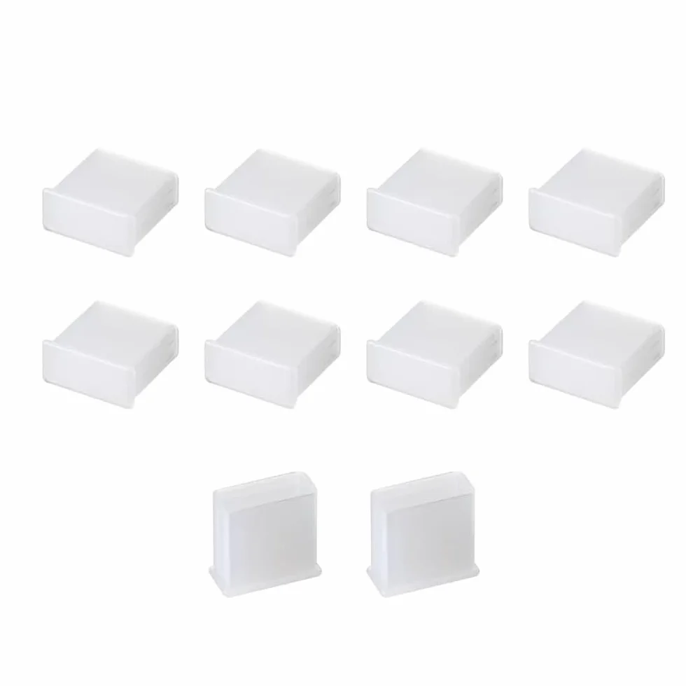 CABLEPELADO Protezione Porta di Ricarica USB Tipo A | Tappi Antipolvere | Silicone | Compatibile Con Porte del Computer | Bianco | 10 Pezzi