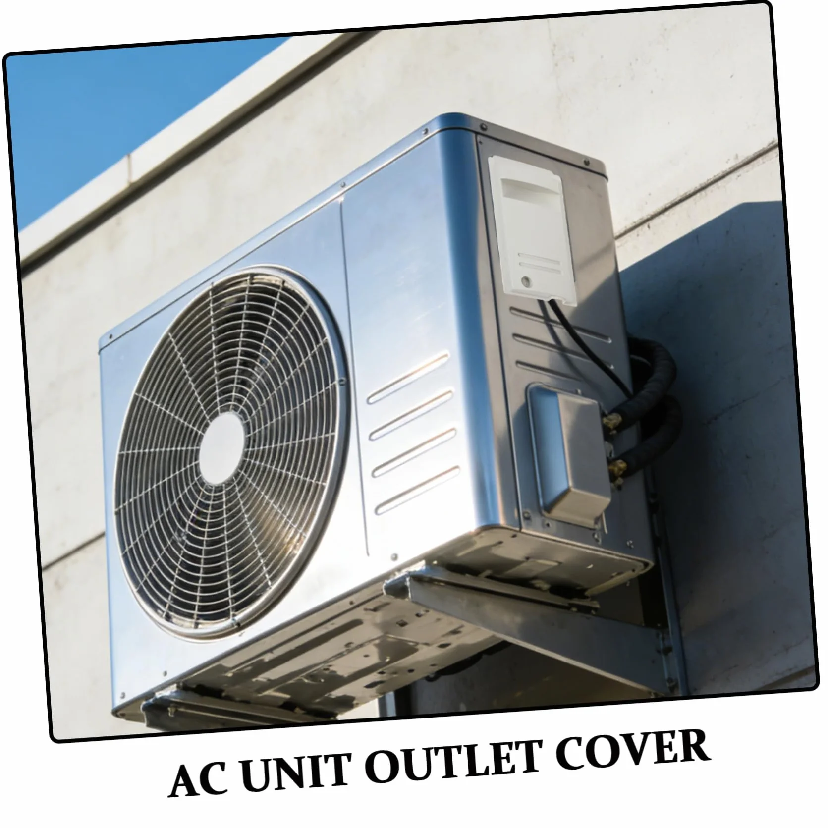 PRETYZOOM Copri Cavi Elettrici per Unità Esterna Climatizzatore 1-5p in Gomma Maniglia Resistente per Protezione Condizionatore