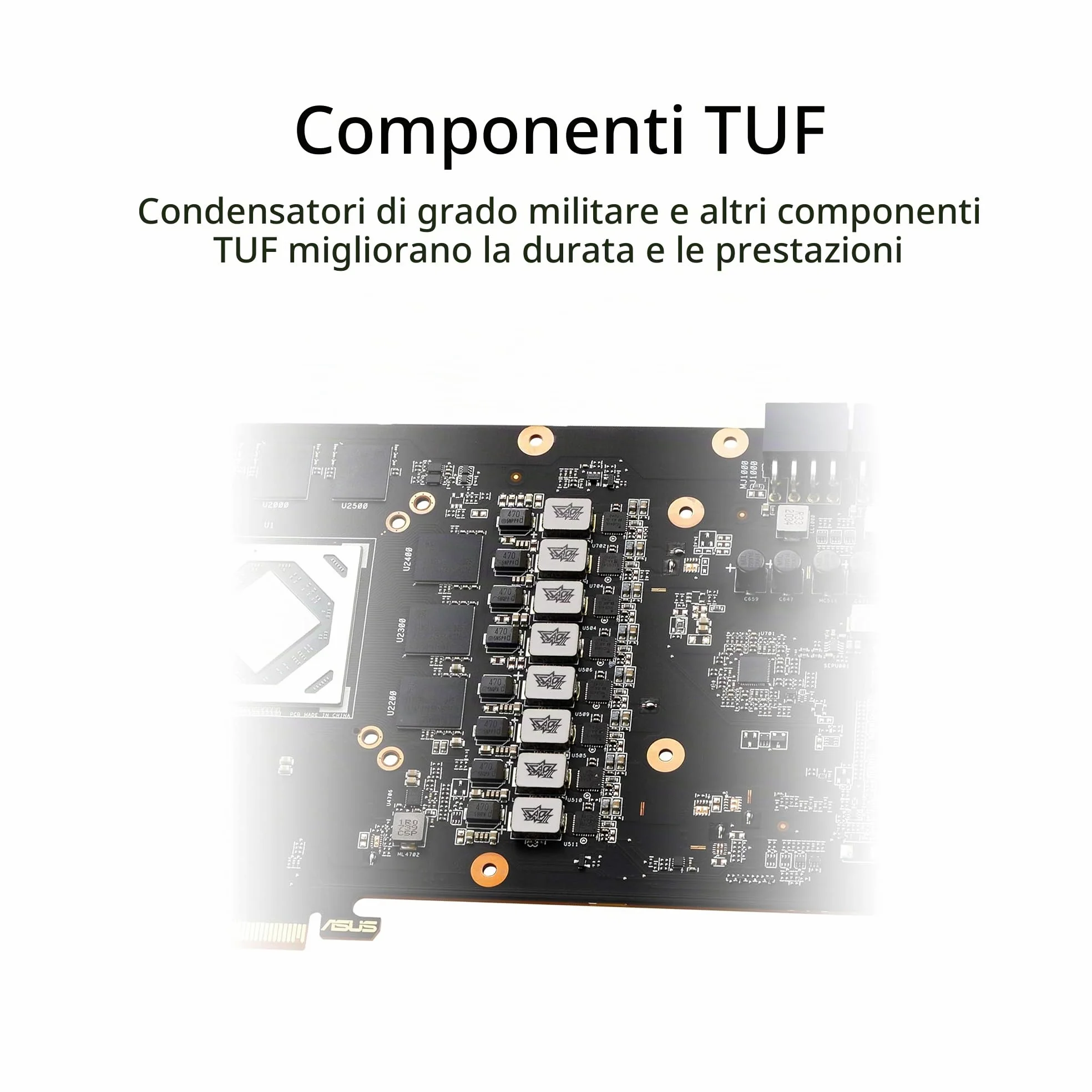 ASUS TUF Gaming AMD Radeon RX 6700 XT OC Edition Scheda Grafica, AMD RDNA 2, PCIe 4.0, 12GB GDDR6, HDMI 2.1, DisplayPort 1.4a, Ventole Axial Tech e Doppi Cuscinetti a Sfera, GPU Tweak II, Nero