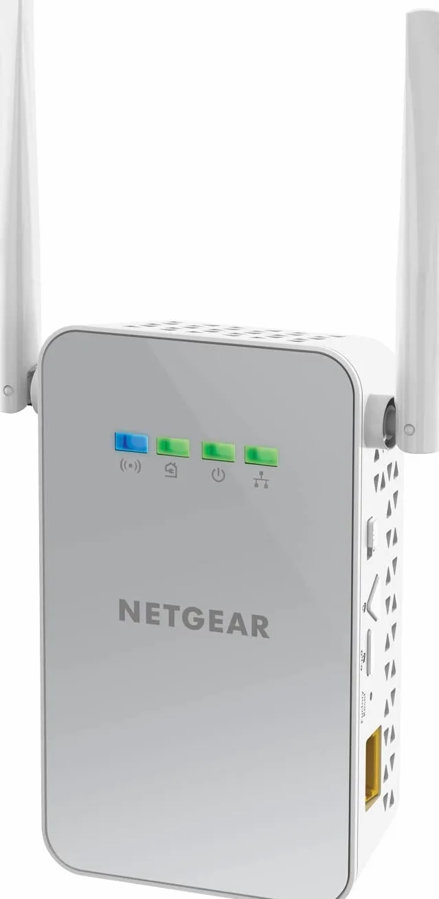 Netgear Plw1000-100Pes Adattatori Powerline Av1000, Wireless Ac Dual Band, 2 Porte Gigabit Totali, 2 Pezzi, Bianco, Ethernet